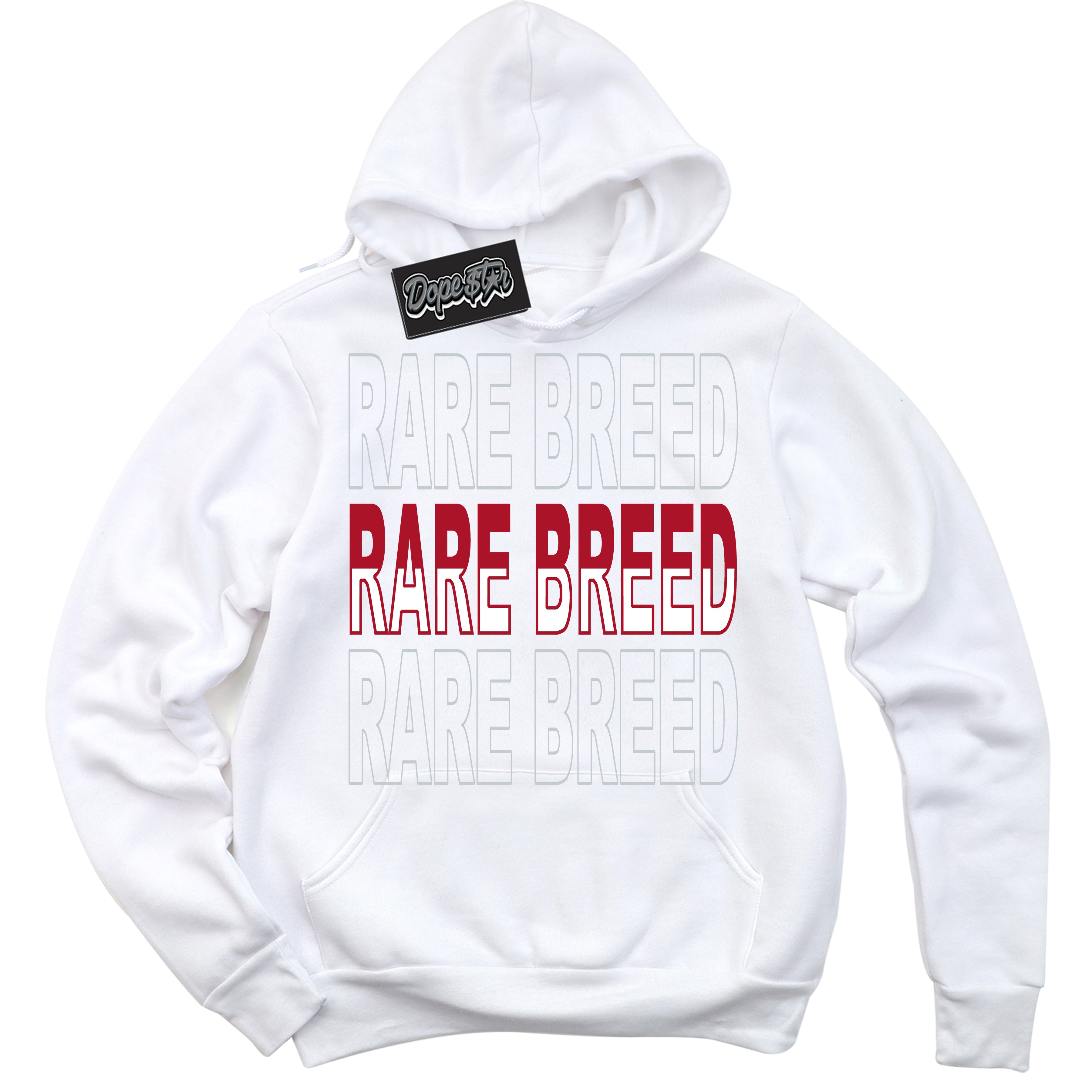Cool White Hoodie with “ Rare Breed ”  design that Perfectly Matches  Reverse Ultraman Sneakers.