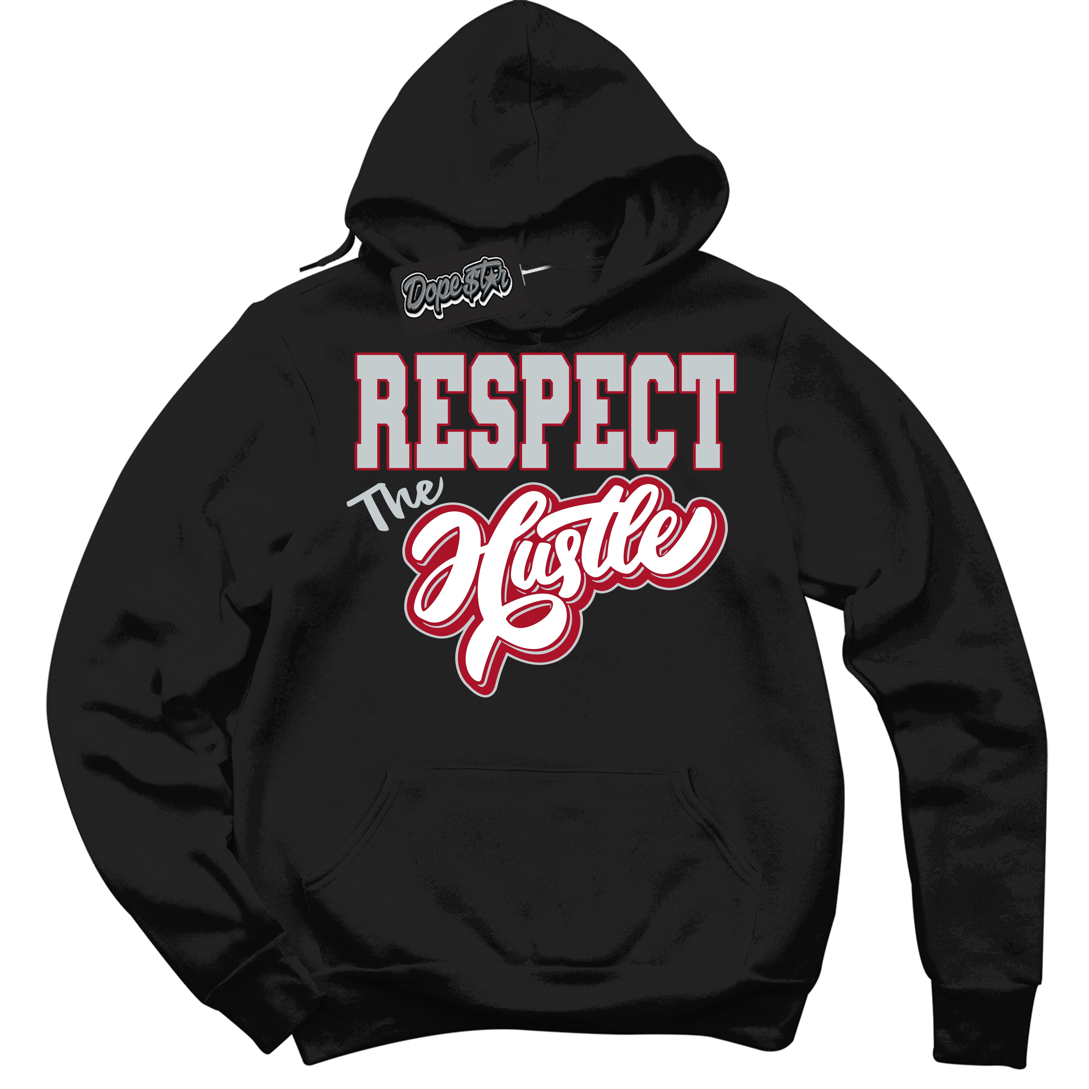 Cool Black Hoodie with “ Respect The Hustle ”  design that Perfectly Matches  Reverse Ultraman Sneakers.