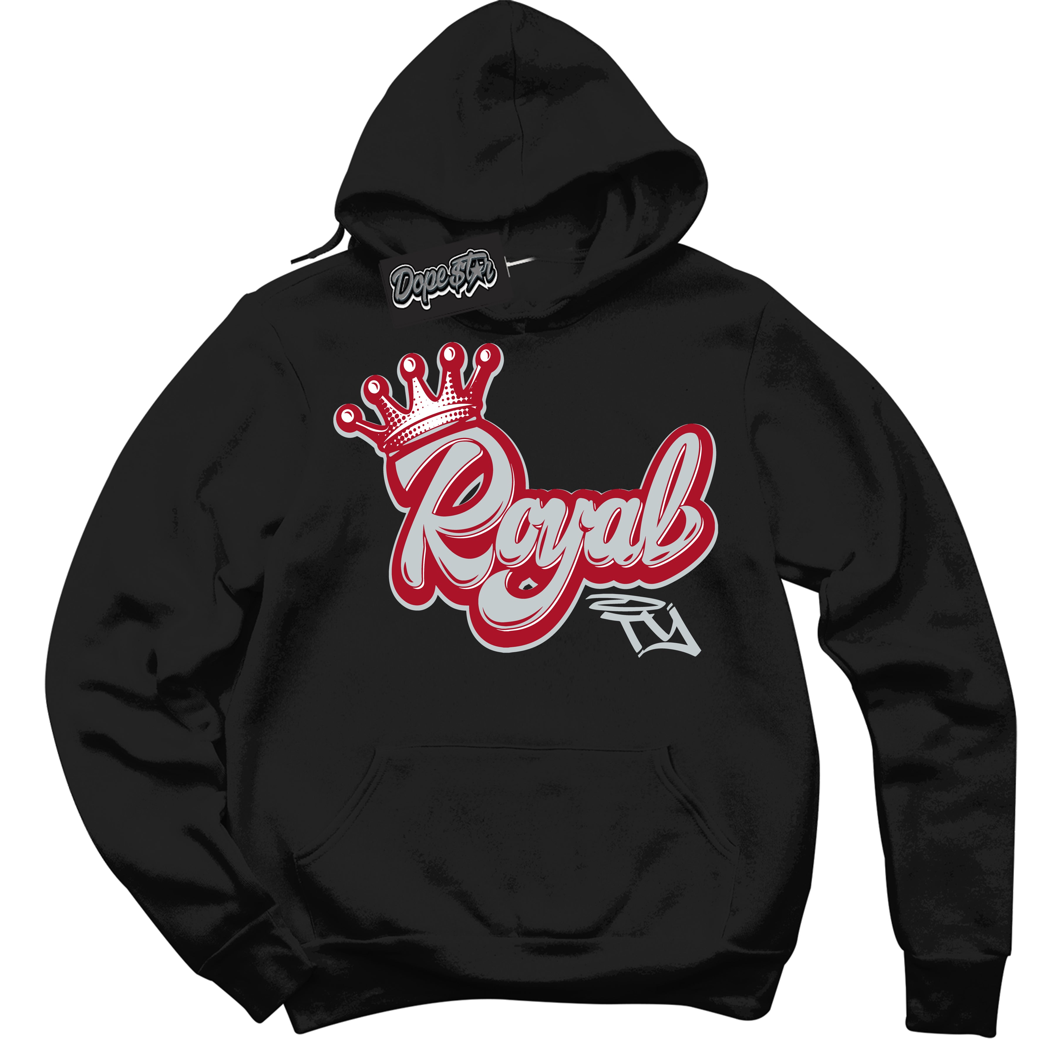 Cool Black Hoodie with “ Royalty ”  design that Perfectly Matches  Reverse Ultraman Sneakers.