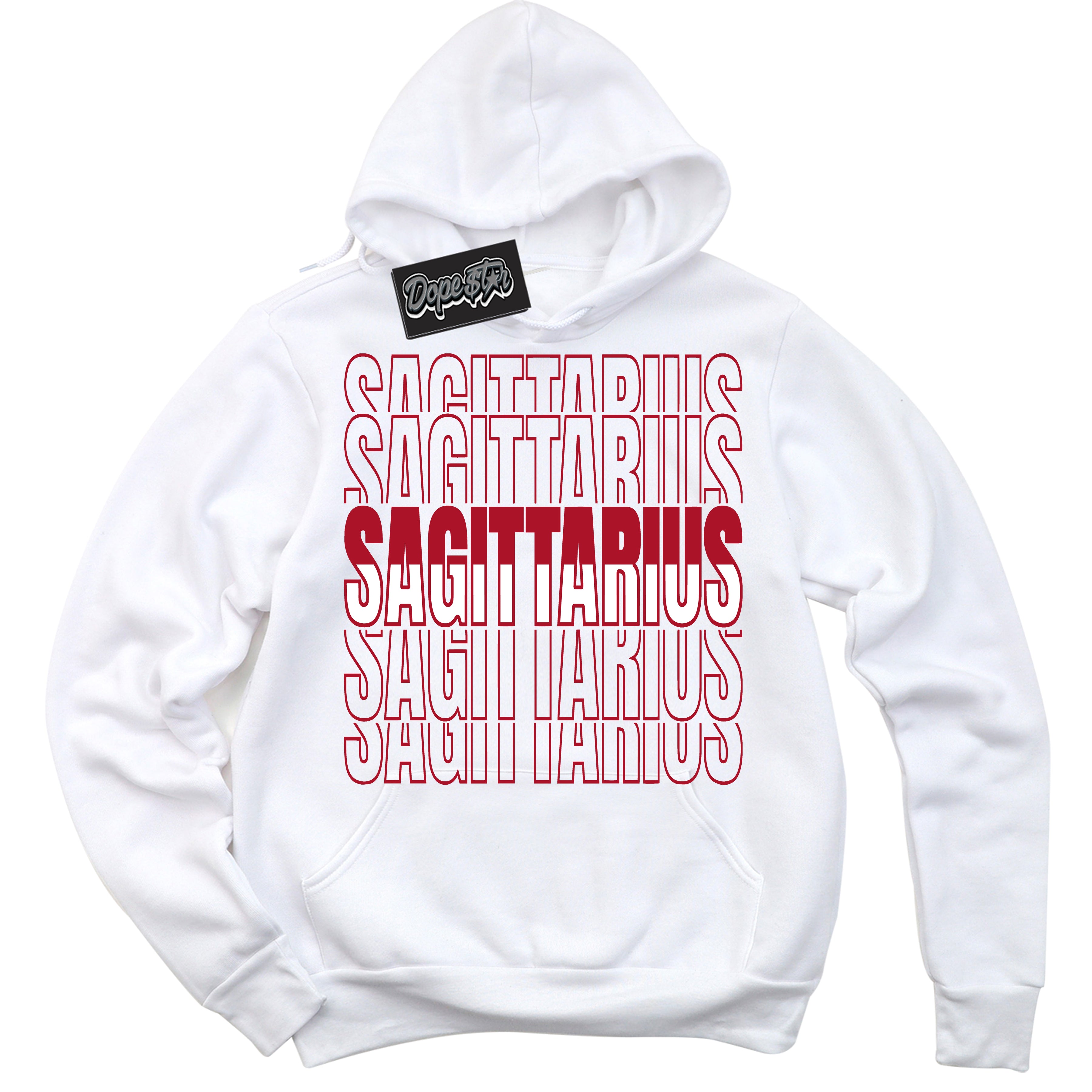Cool White Hoodie with “ Sagittarius ”  design that Perfectly Matches  Reverse Ultraman Sneakers.