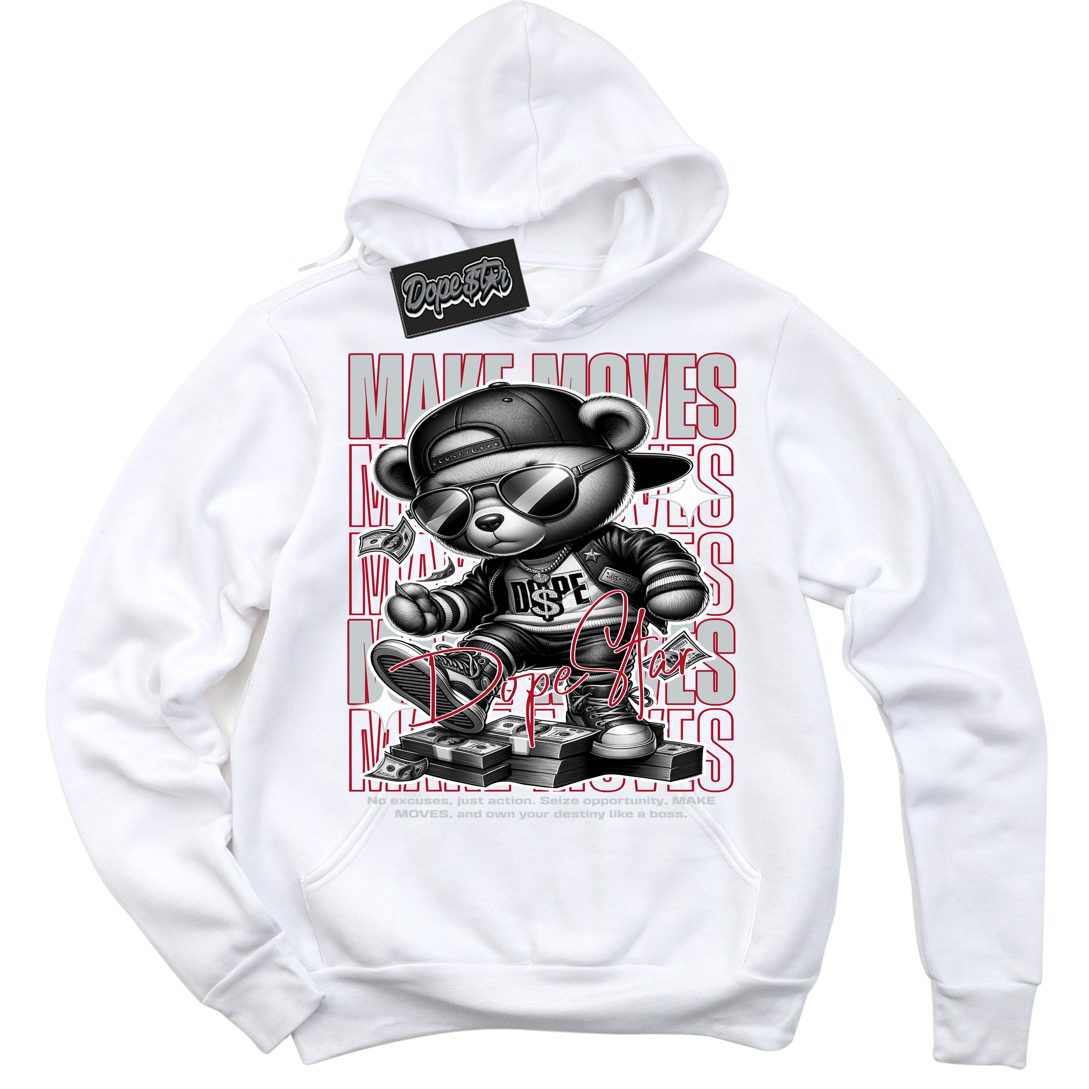 Cool White Hoodie with “ Makin Moves ”  design that Perfectly Matches Reverse Ultraman Sneakers.