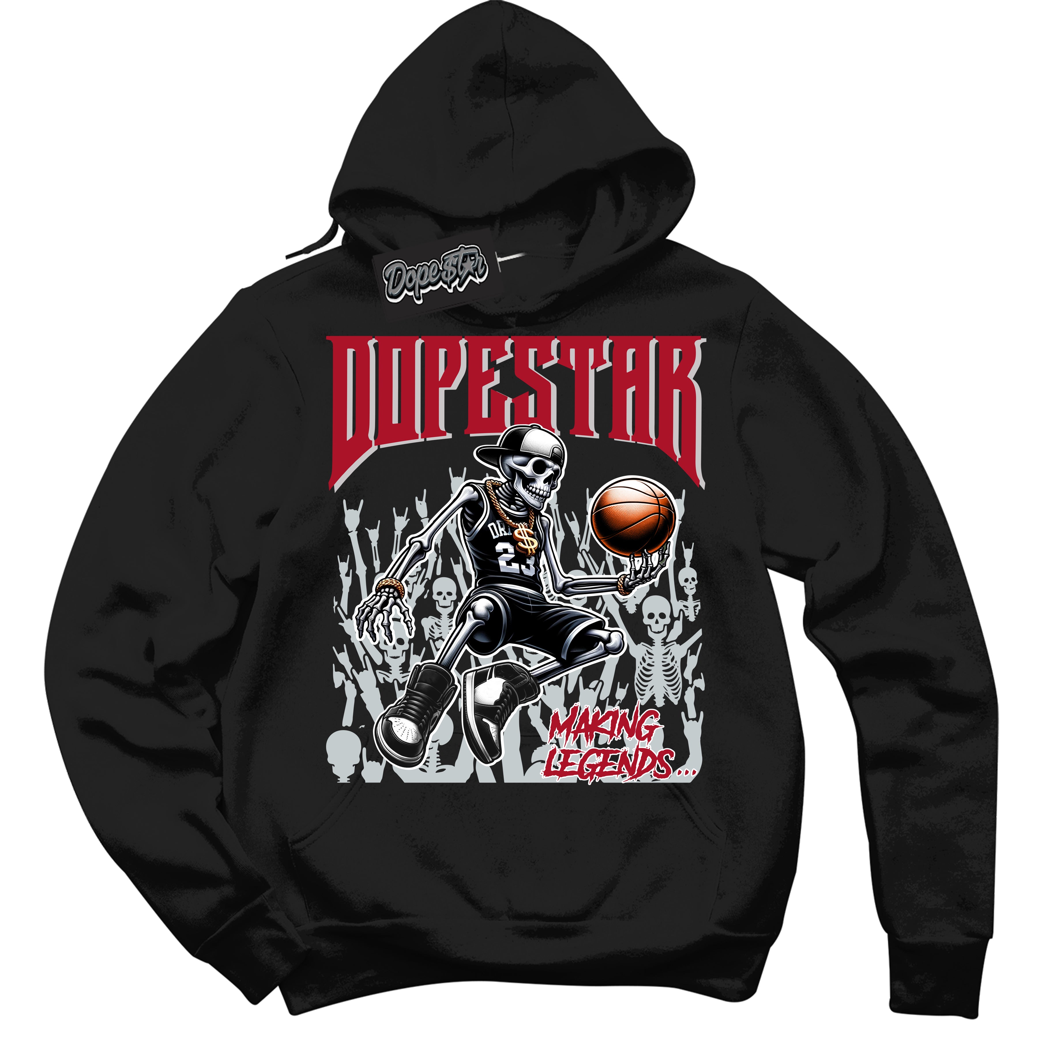 Cool Black Hoodie with “ Making Legends ”  design that Perfectly Matches Reverse Ultraman Sneakers.