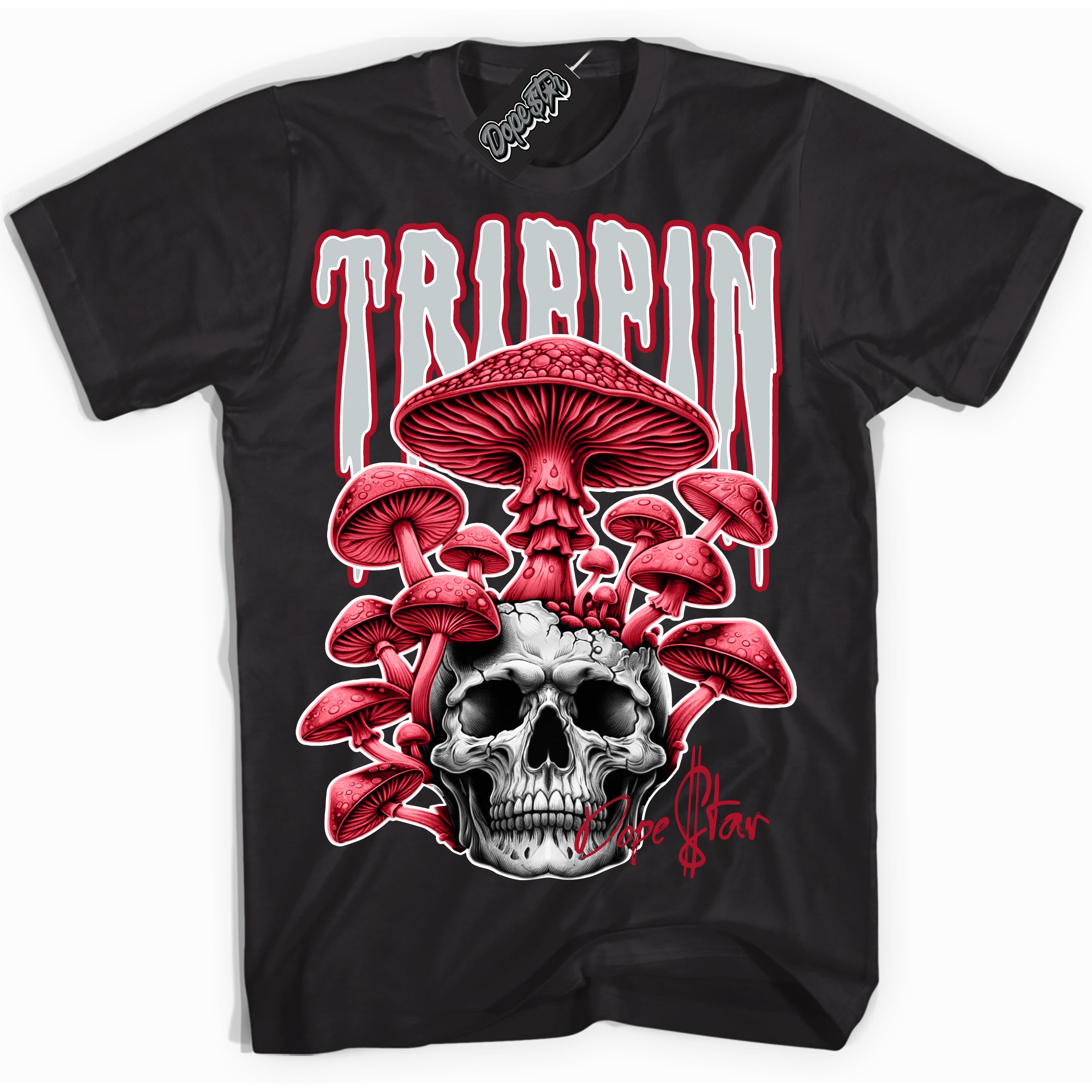 Cool Black Shirt with “Trippin” design that perfectly matches the Reverse Ultraman Dunk Sneakers.