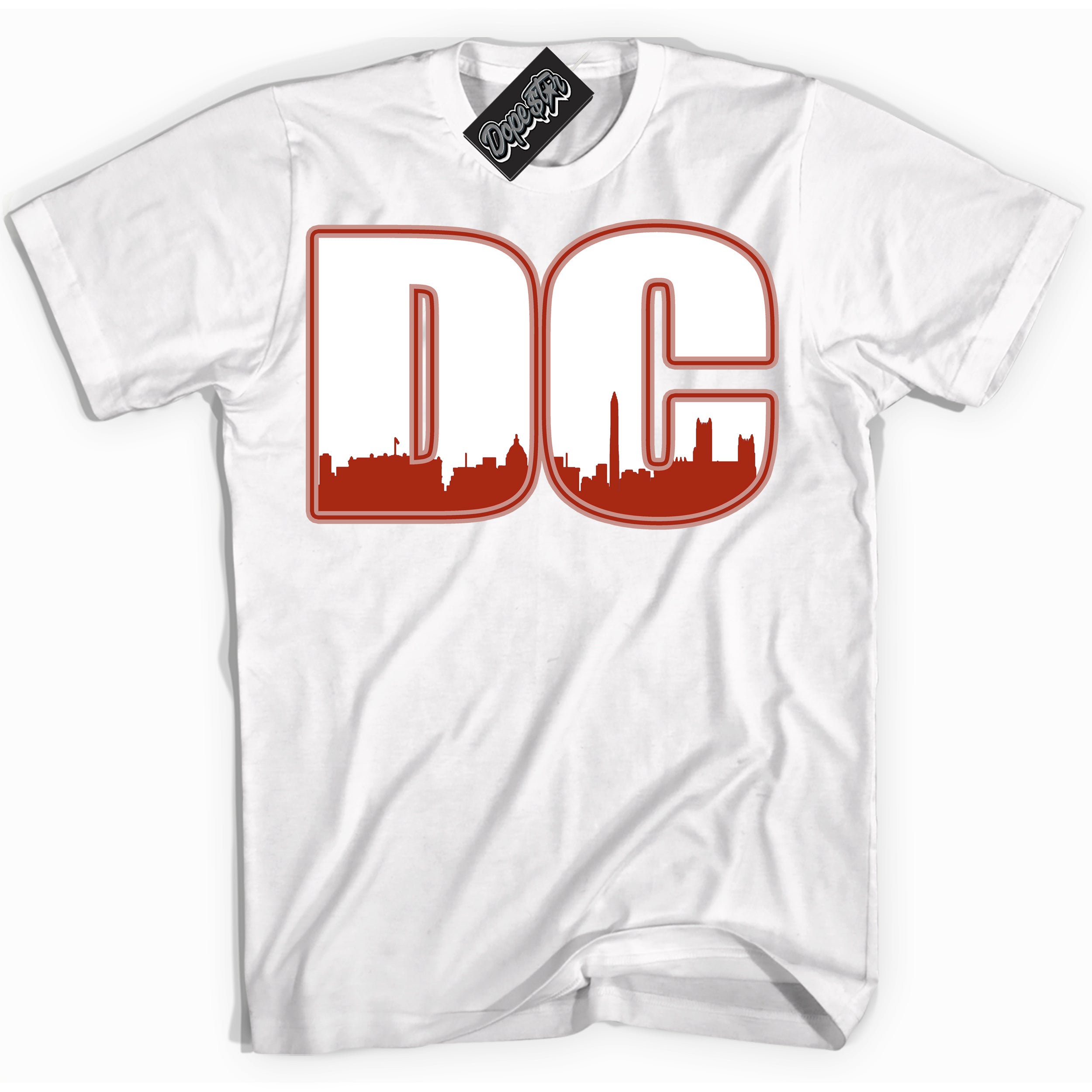 Cool White Shirt with “ DC ” design that perfectly matches Red Stardust Dunk.
