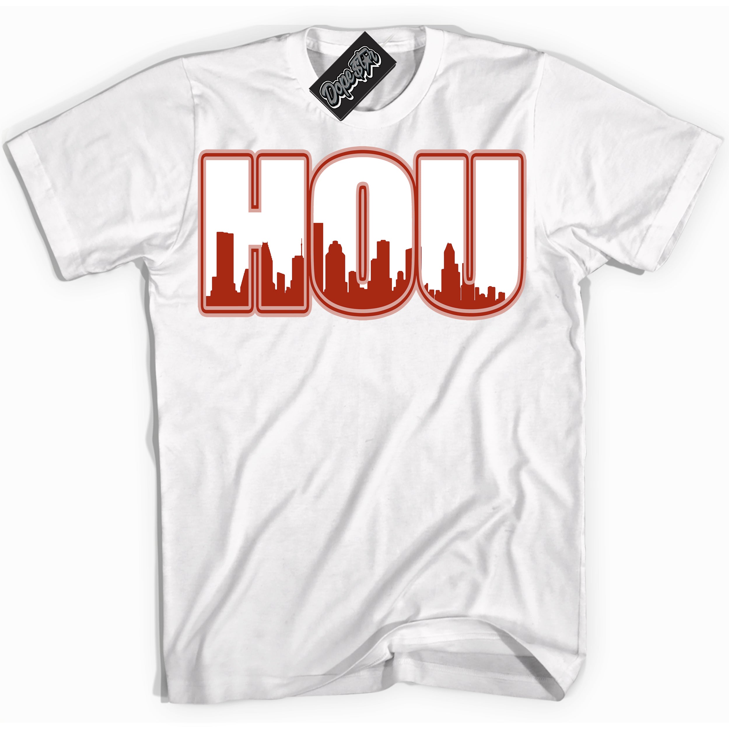 Cool White Shirt with “ Houston ” design that perfectly matches Red Stardust Dunk.
