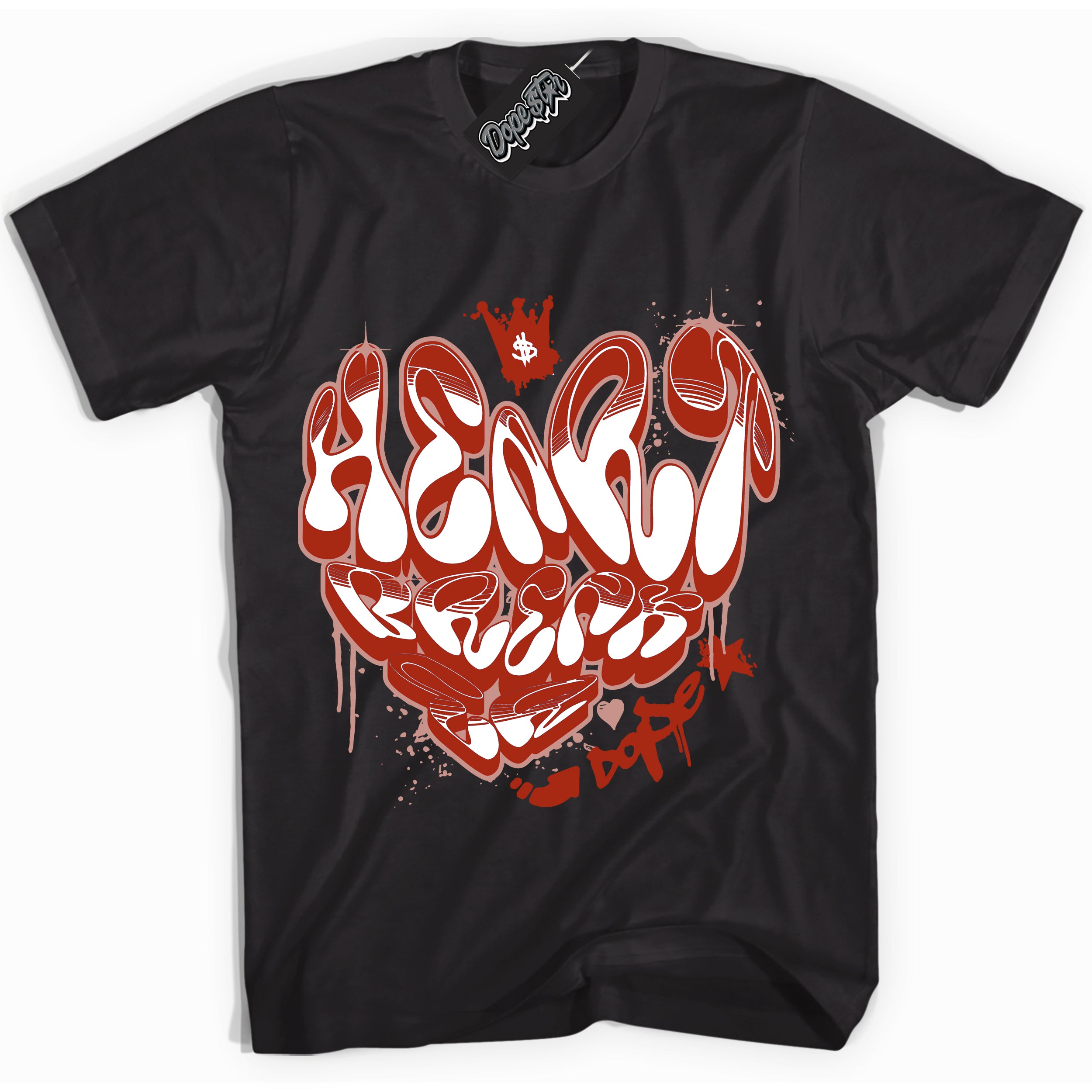 Cool Black Shirt with “ Heartbreaker Graffiti ” design that perfectly matches Red Stardust Dunk.
