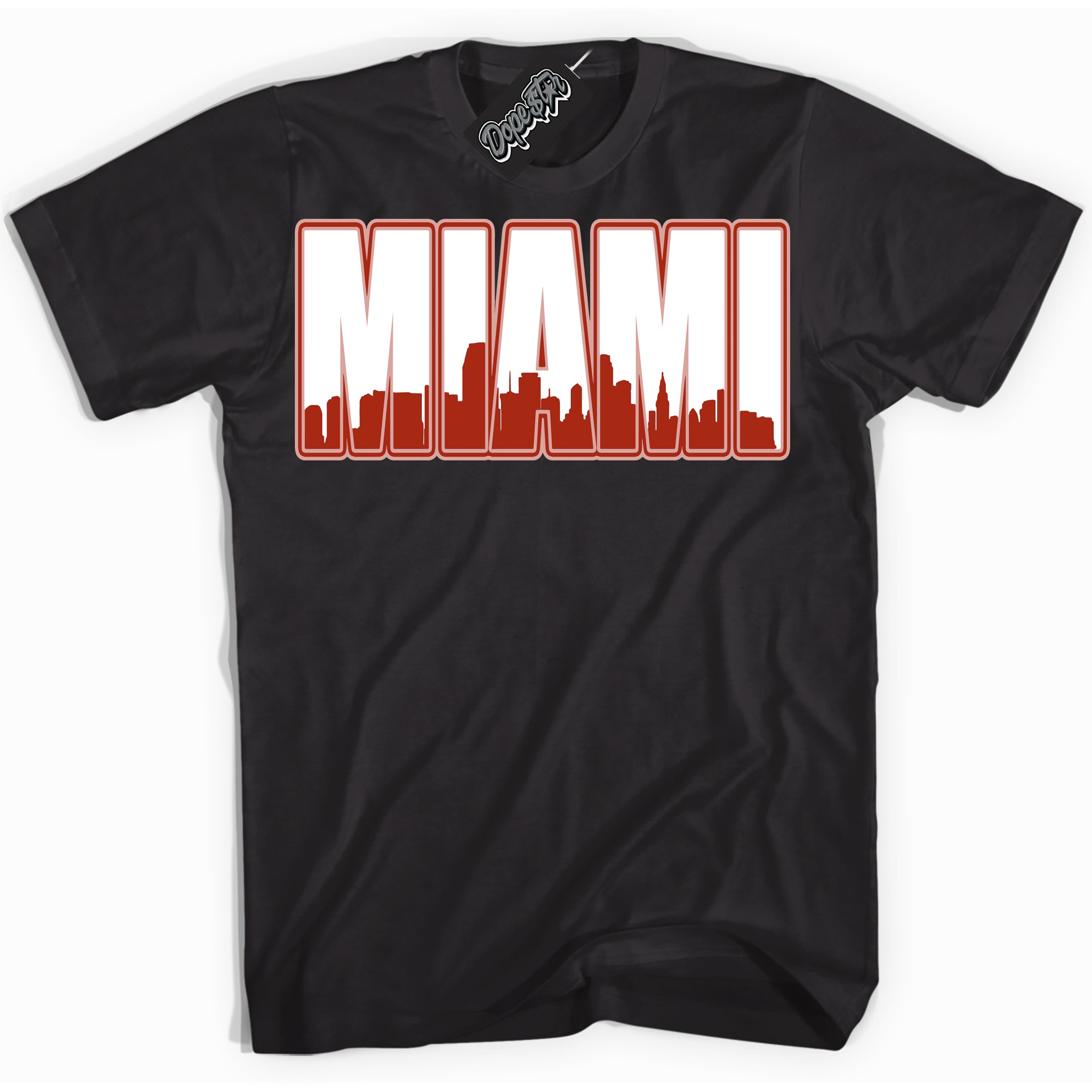 Cool Black Shirt with “ Miami ” design that perfectly matches Red Stardust Dunk.
