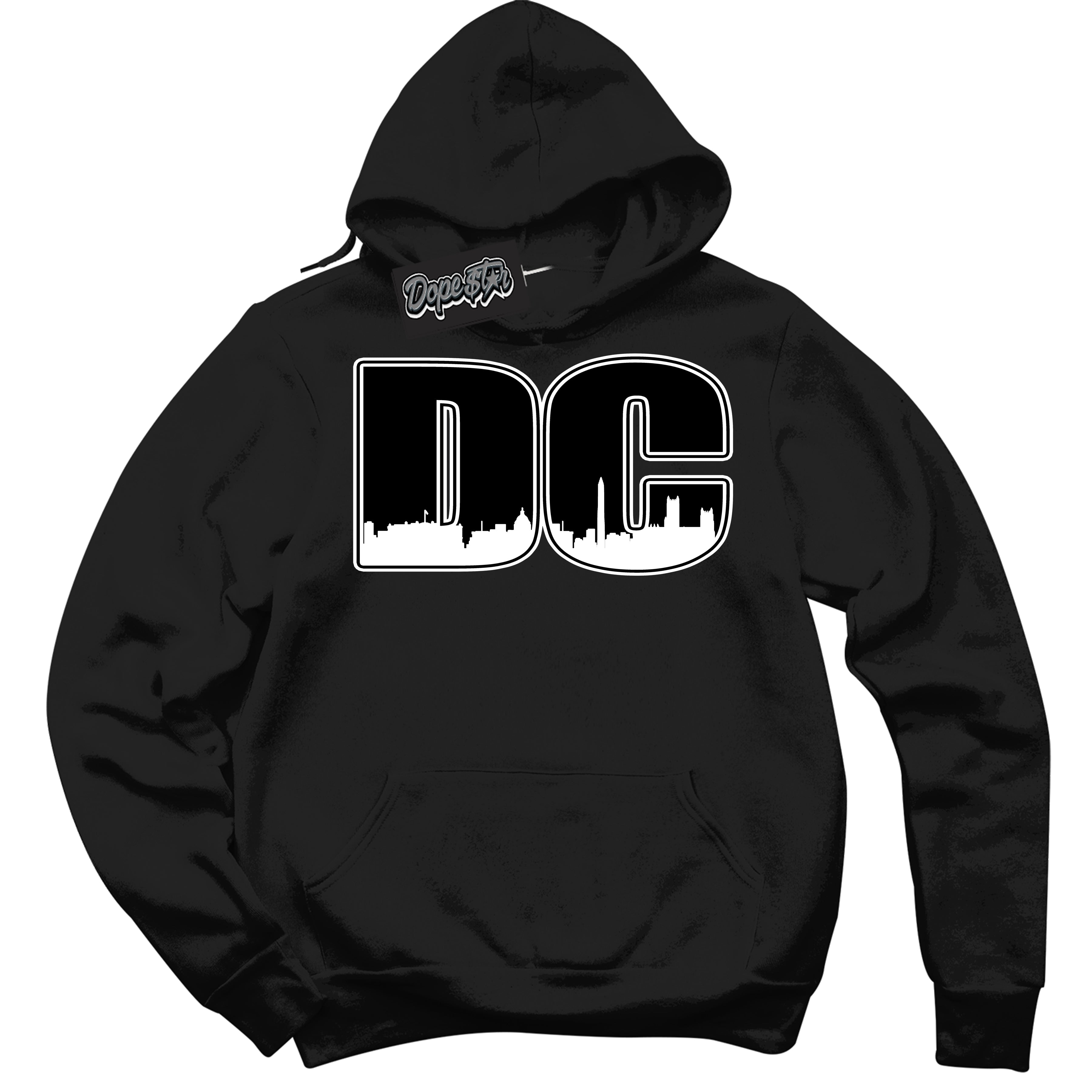 Cool Black Hoodie with “DC” design that Perfectly Matches Suede Panda Dunk.