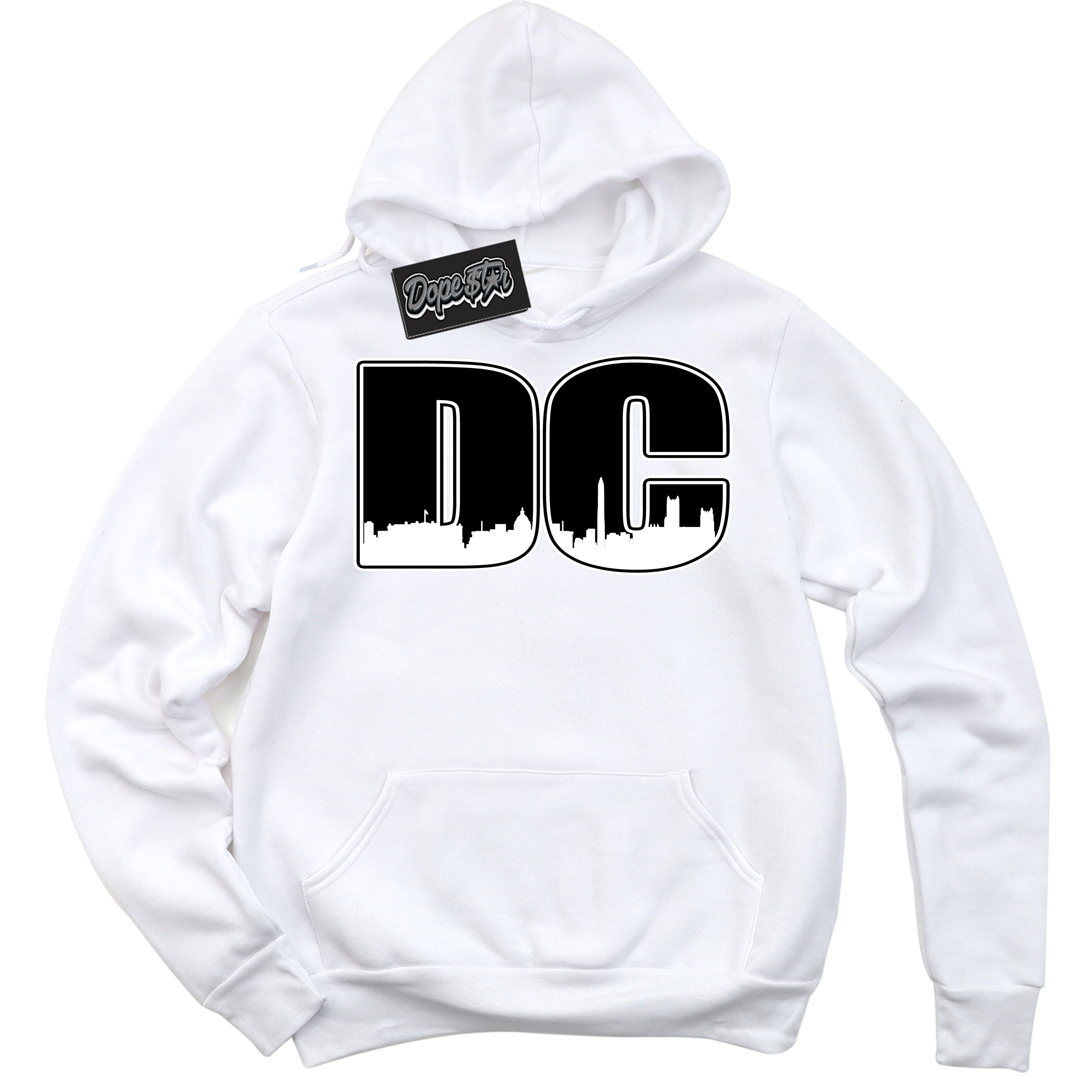 Cool White Hoodie with “DC” design that Perfectly Matches Suede Panda Dunk.