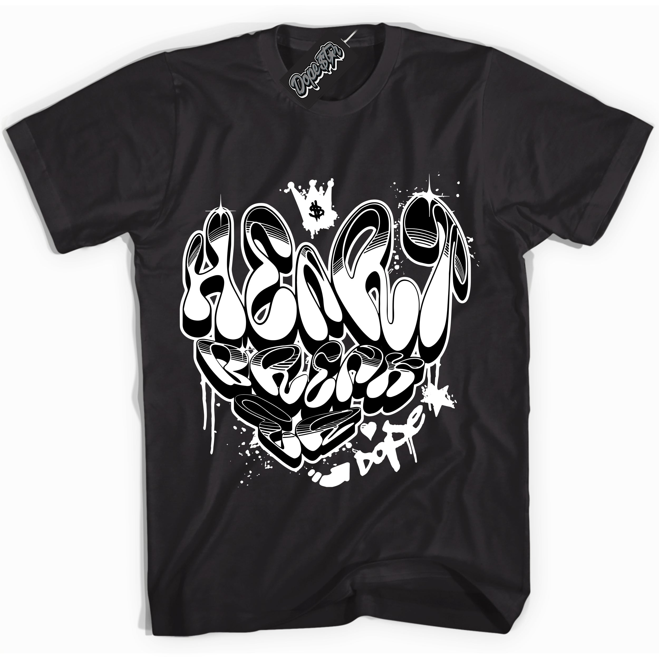 Cool Black Shirt with “Heartbreaker Graffiti” design that perfectly matches Suede Panda Dunk.