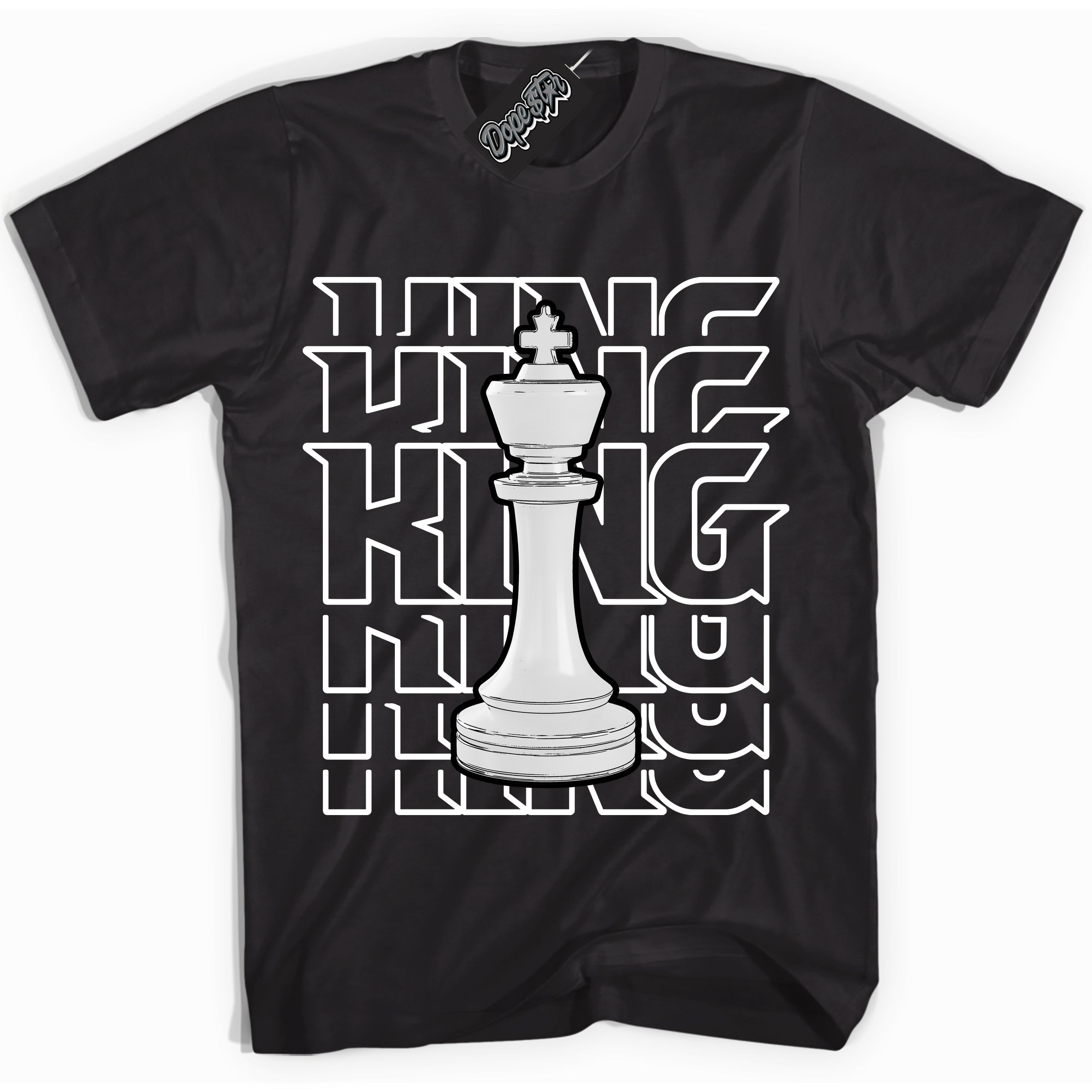 Cool Black Shirt with “King Chess” design that perfectly matches Suede Panda Dunk.