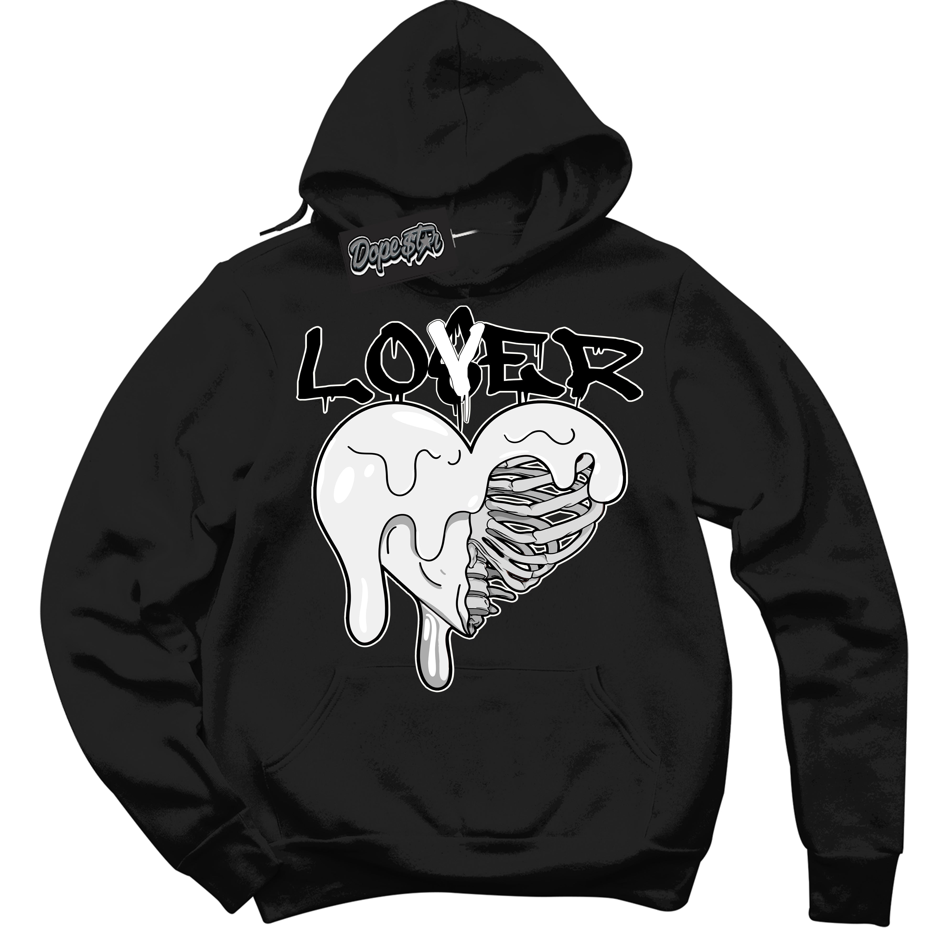 Cool Black Hoodie with “Lover Loser” design that Perfectly Matches Suede Panda Dunk.