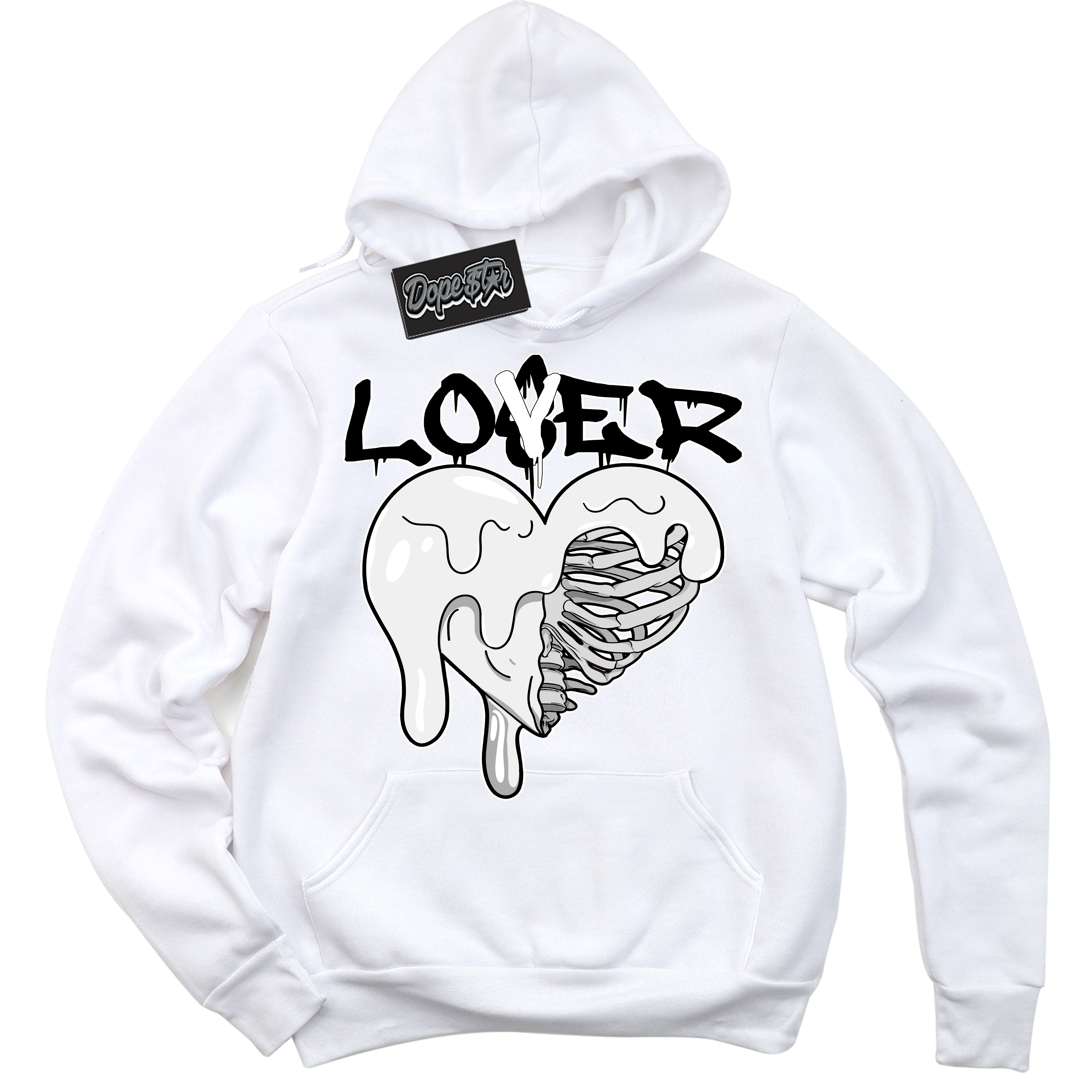 Cool White Hoodie with “Lover Loser” design that Perfectly Matches Suede Panda Dunk.