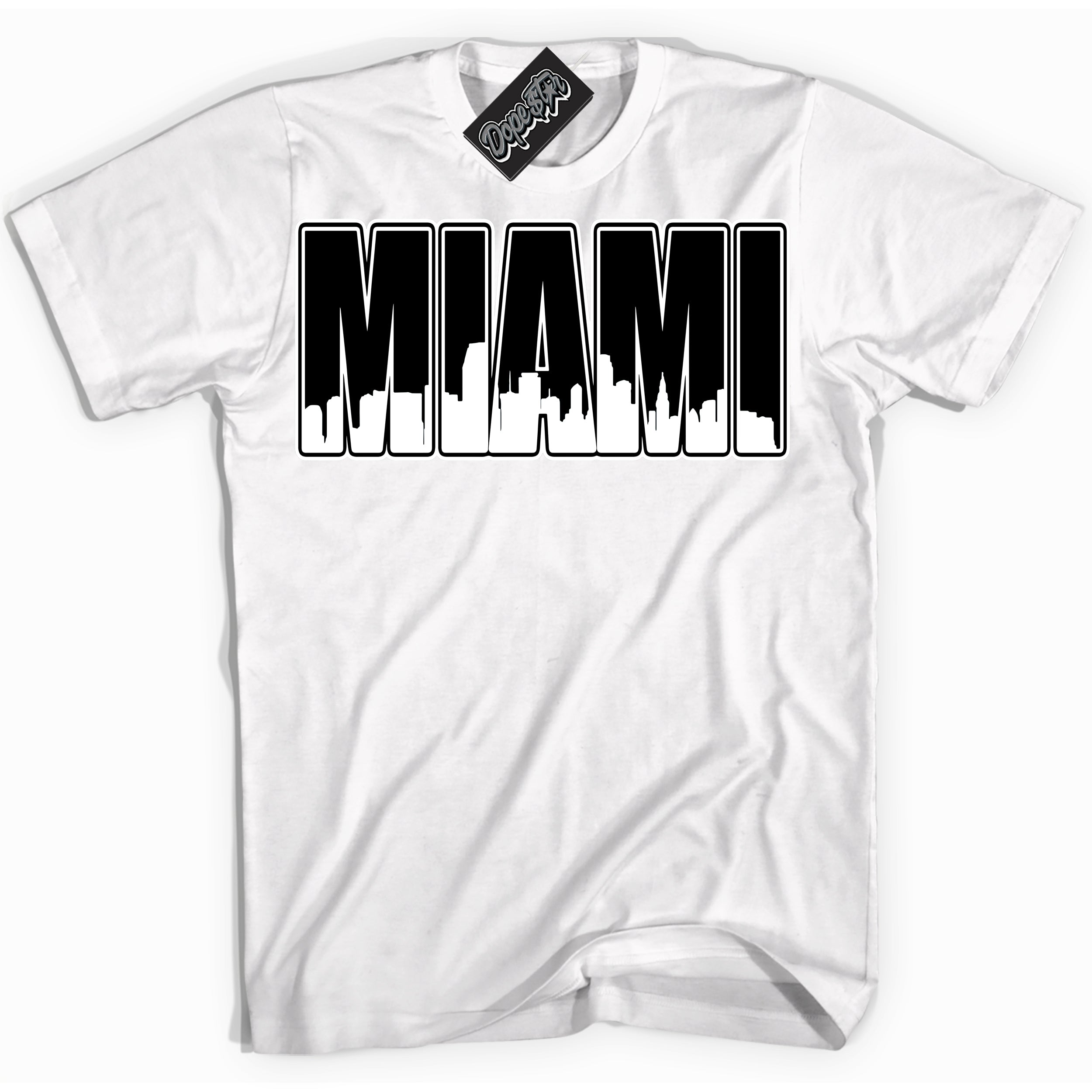 Cool White Shirt with “Miami” design that perfectly matches Suede Panda Dunk.