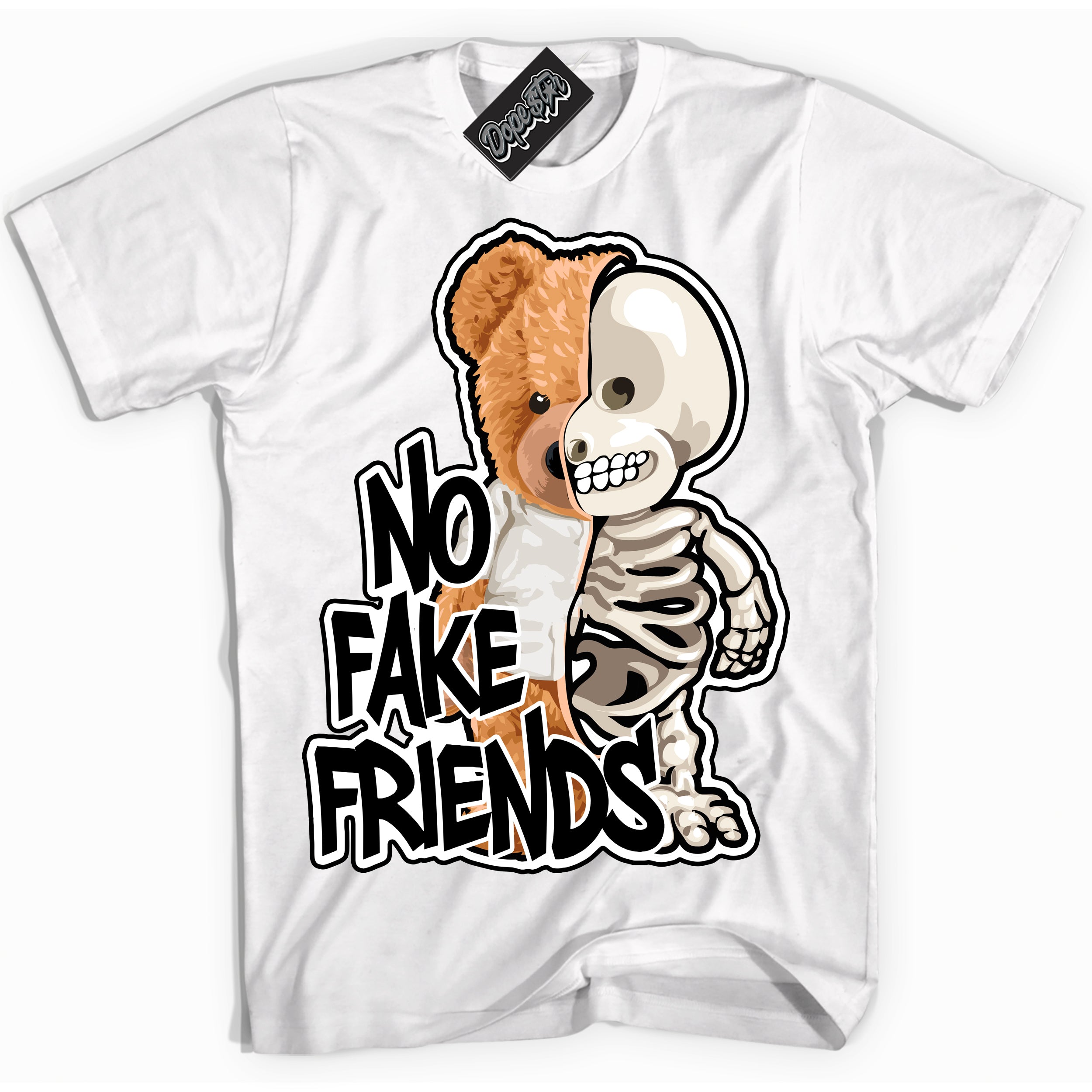 Cool White Shirt with “No Fake Friends” design that perfectly matches Suede Panda Dunk.