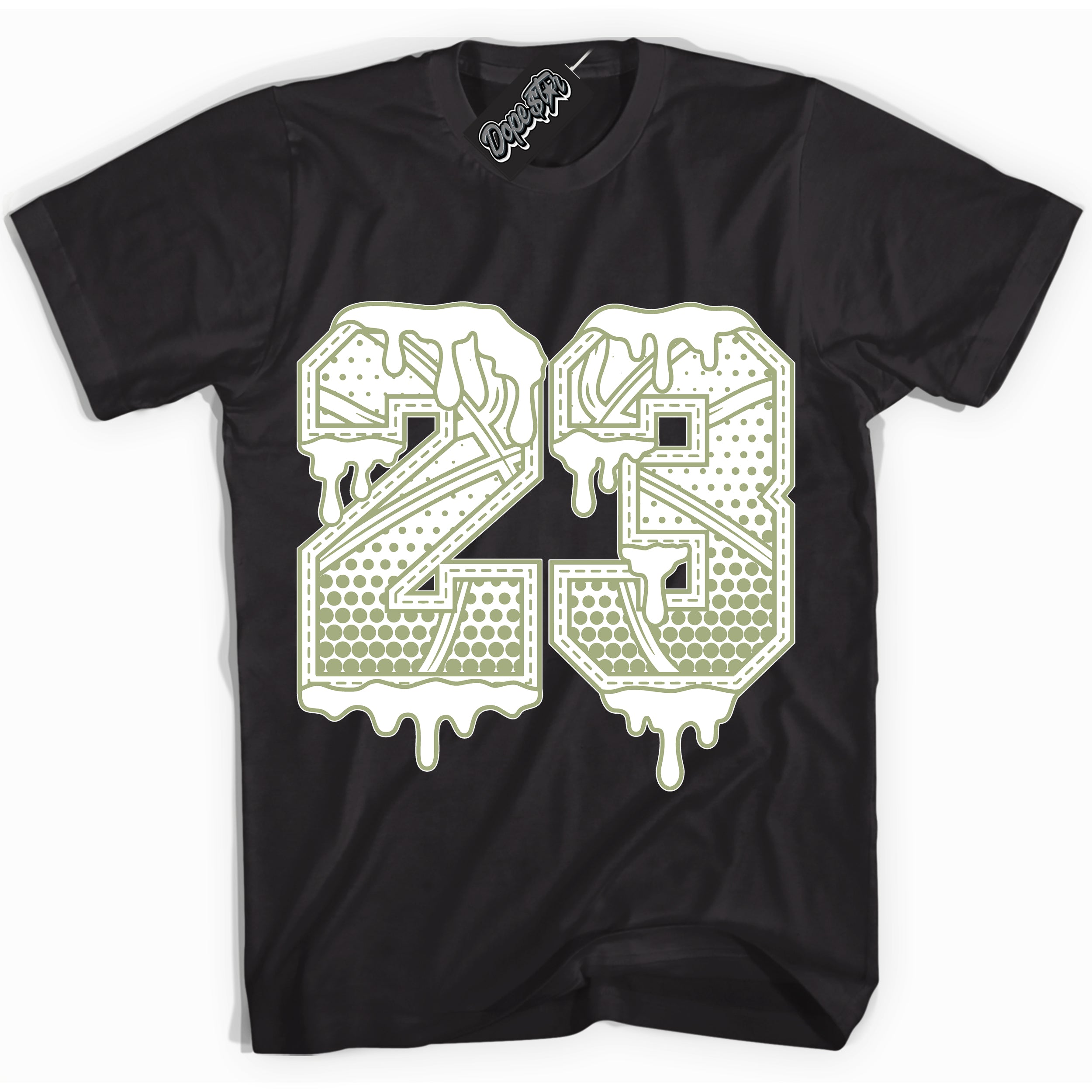 Cool Black Shirt with “ 23 Ball ” design that perfectly matches Safari Oil Green Dunk.
