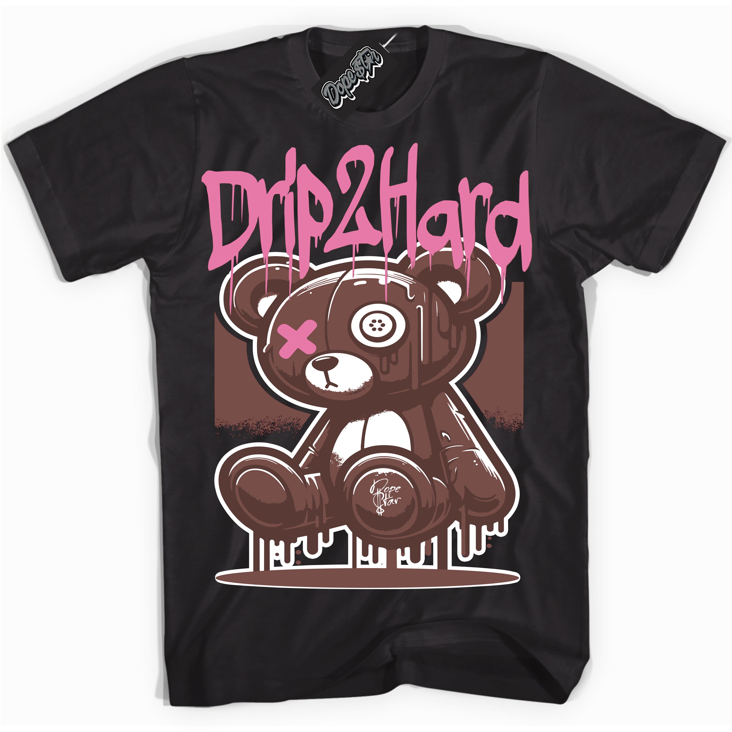 Cool Black graphic tee with “ Drip 2 Hard ” design, that perfectly matches Smokey Mauve W
