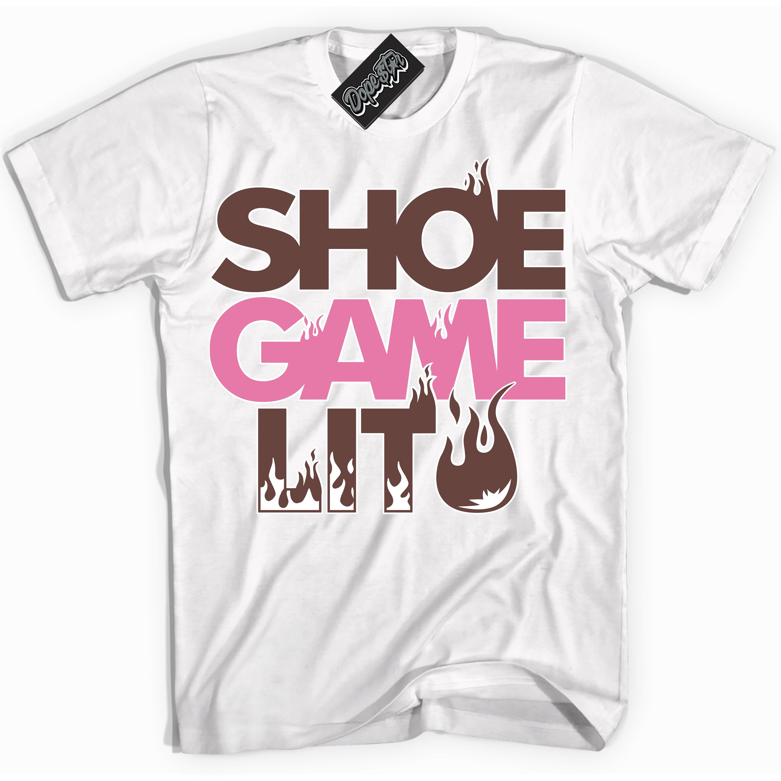 Cool White Shirt with “ Shoe Game Lit ” design that perfectly matches Smokey Mauve Sneakers.