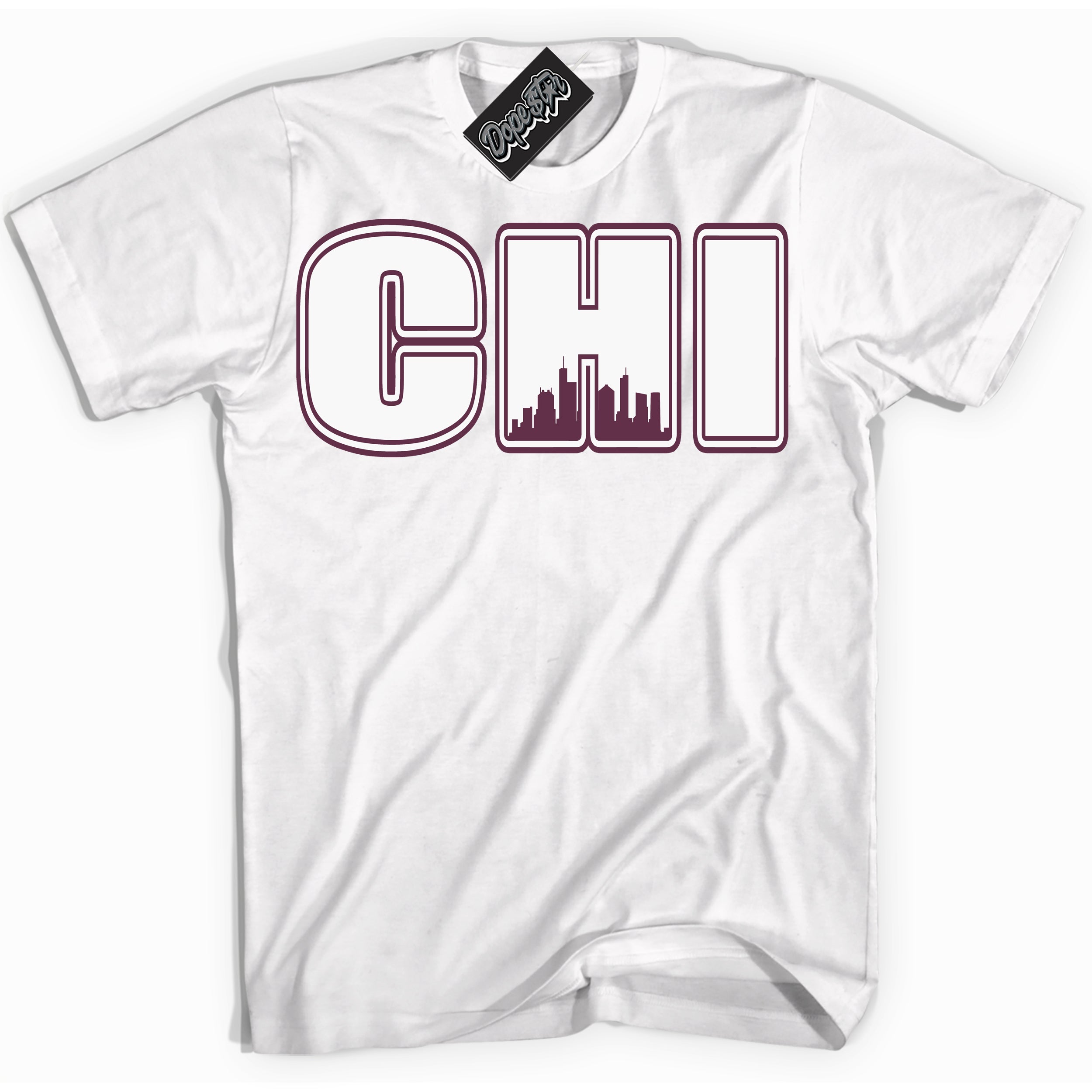 Cool White Shirt with “Chicago” design that perfectly matches White Viotech Dunks.