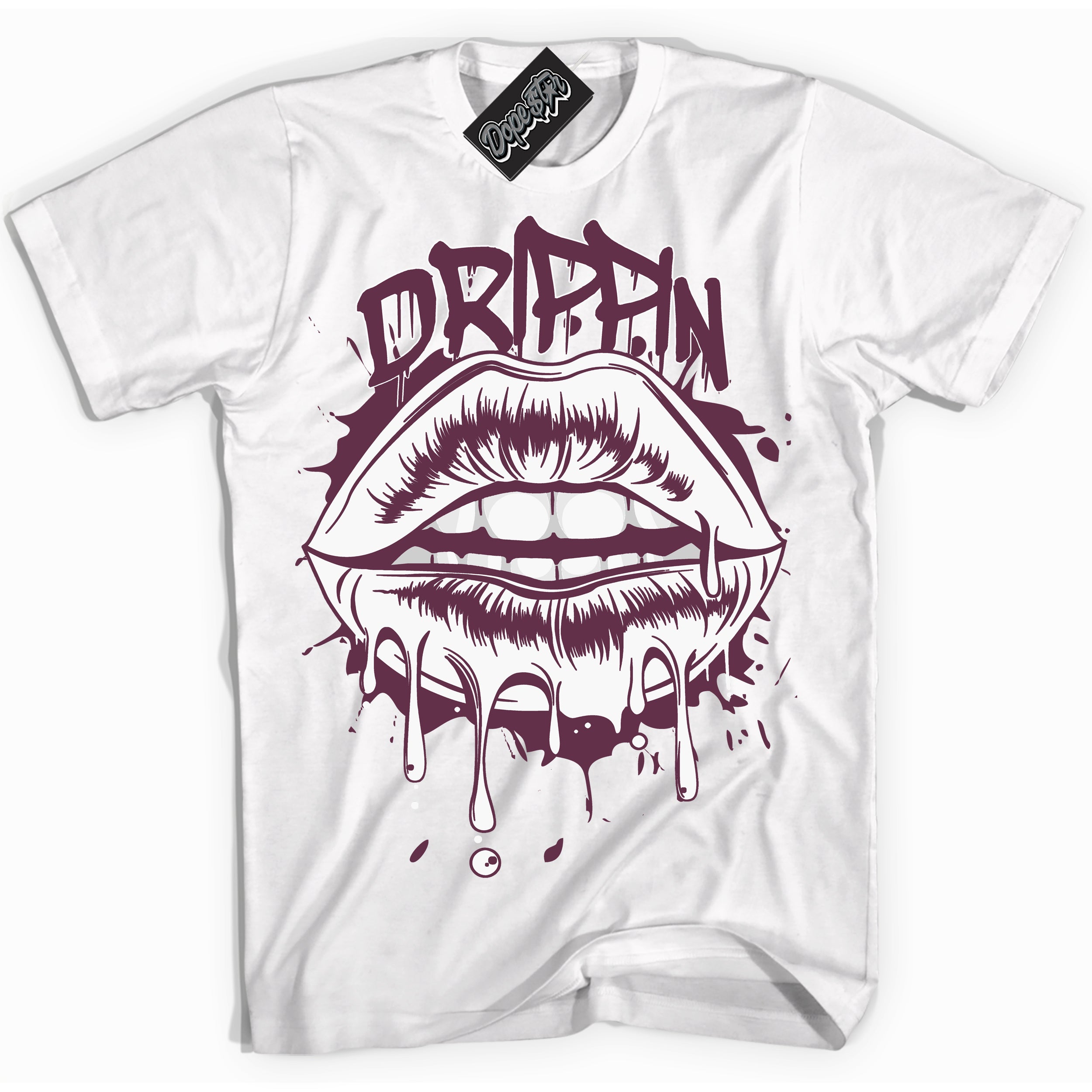 Cool White Shirt with “Drippin” design that perfectly matches White Viotech Dunks.