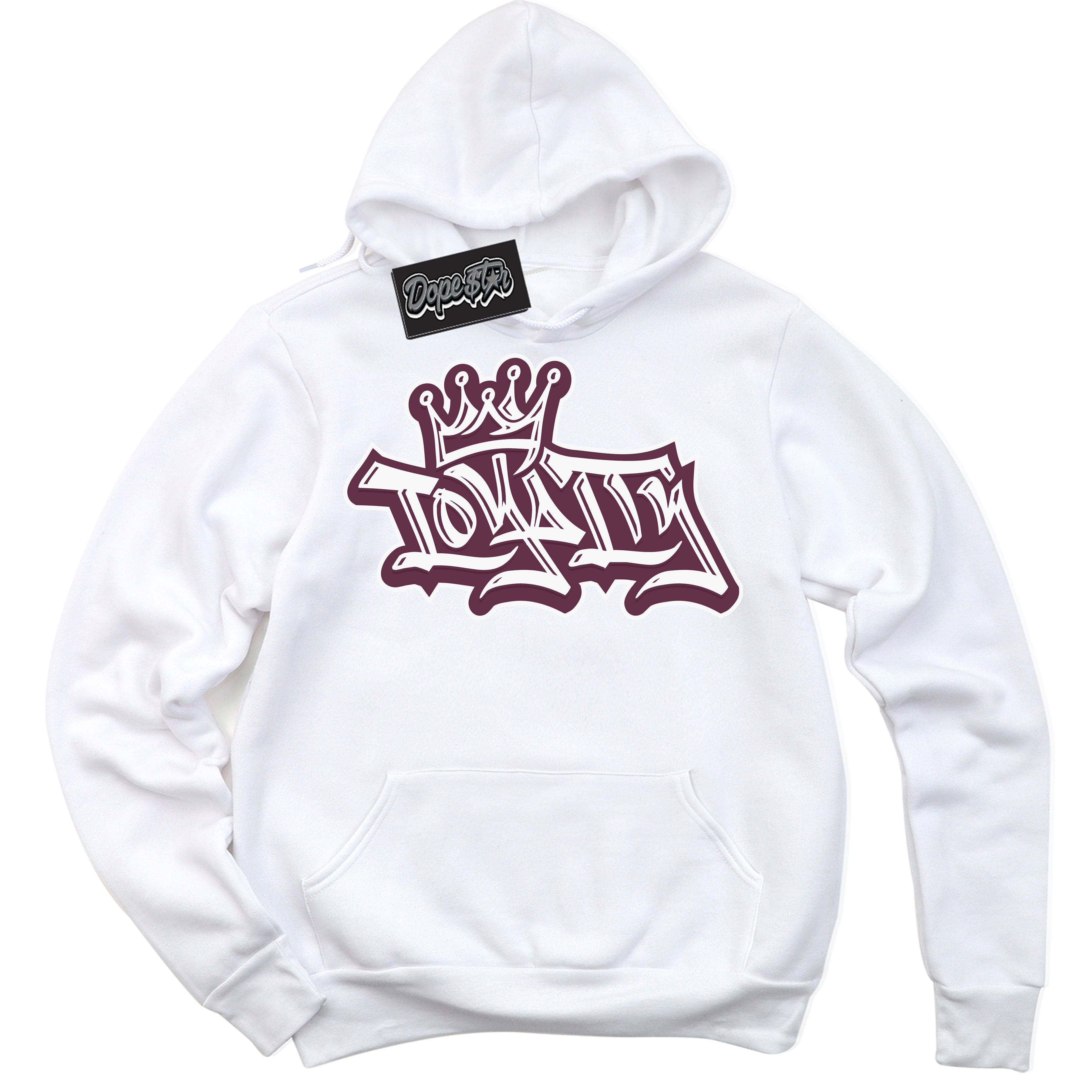 Cool White Hoodie with “Loyalty Crown” design that Perfectly Matches White Viotech Dunks.