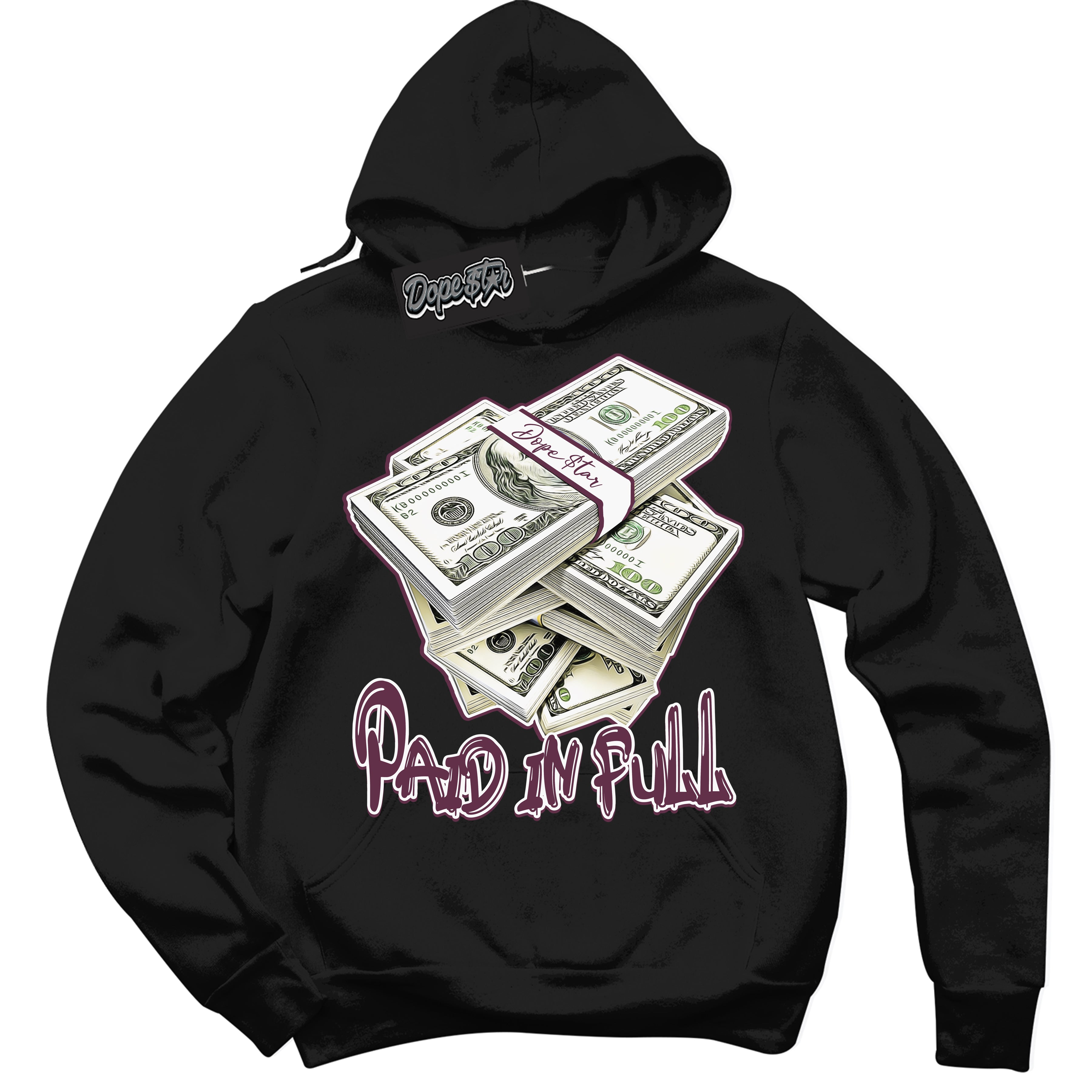 Cool Black Hoodie with “Paid In Full” design that Perfectly Matches White Viotech Dunks.