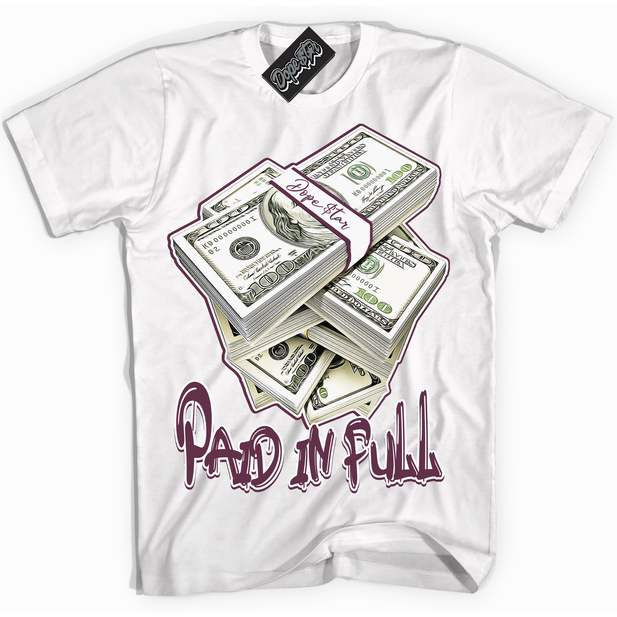 Cool White Shirt with “Paid In Full” design that perfectly matches White Viotech Dunks.