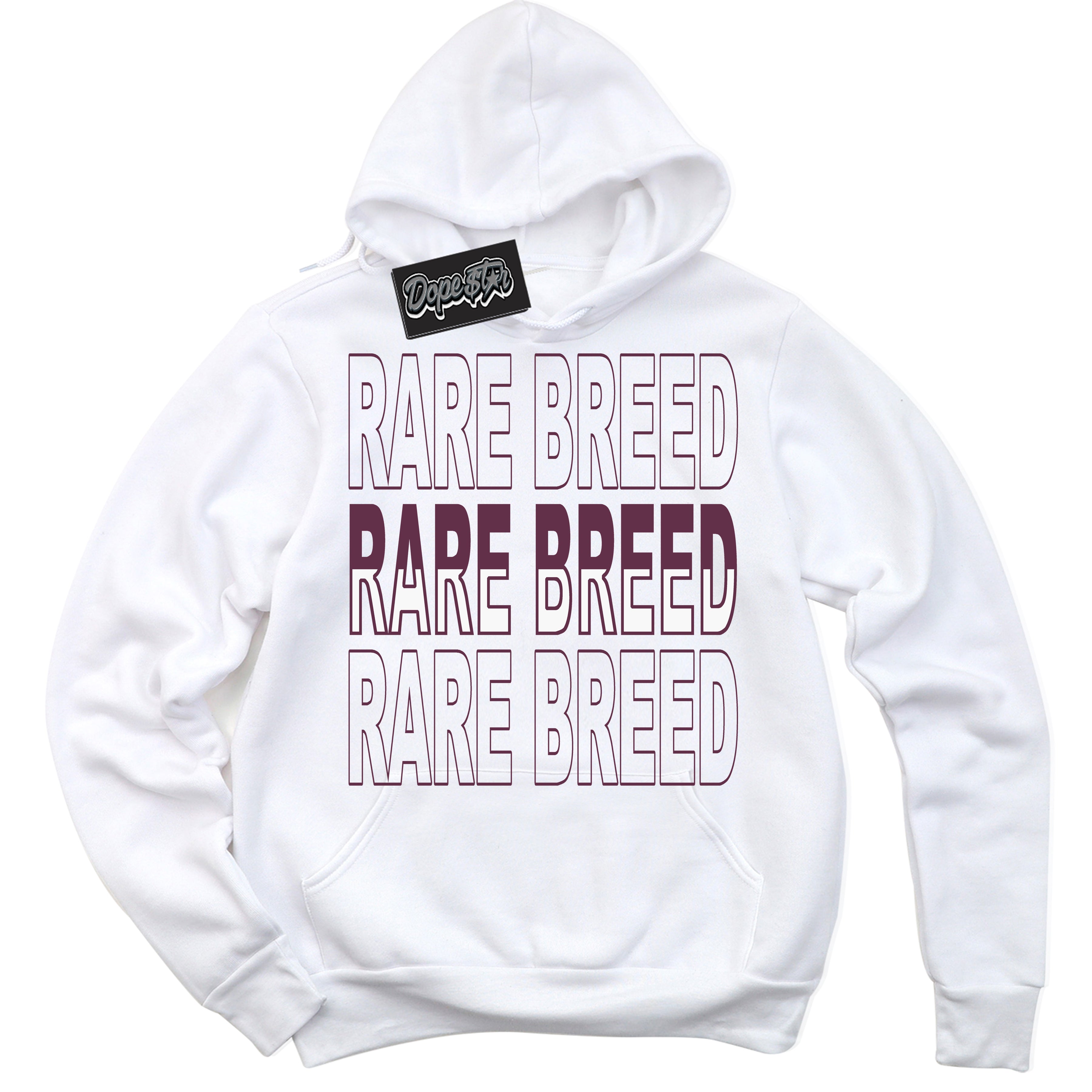 Cool White Hoodie with “Rare Breed” design that Perfectly Matches White Viotech Dunks.