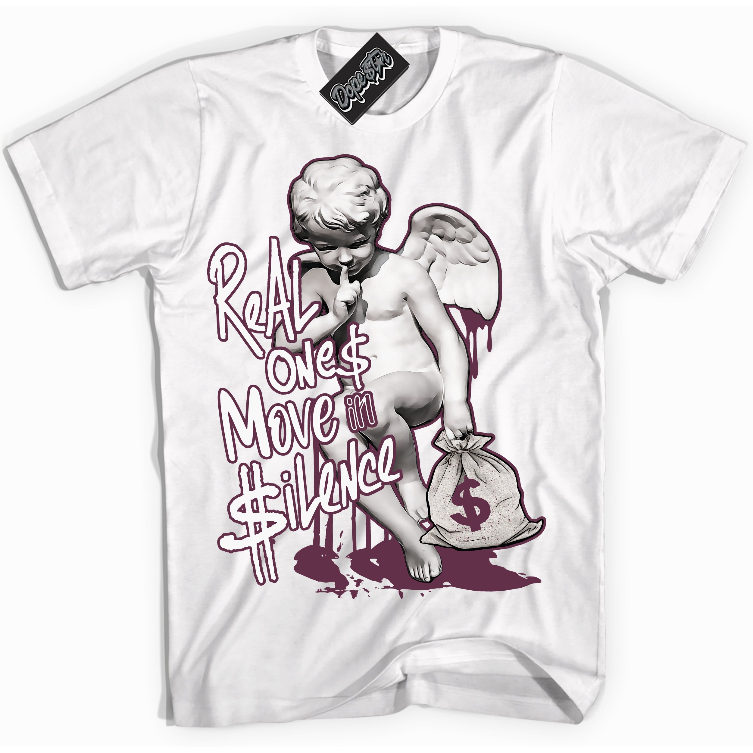 Cool White Shirt with “Real Ones Cherub” design that perfectly matches White Viotech Dunks.