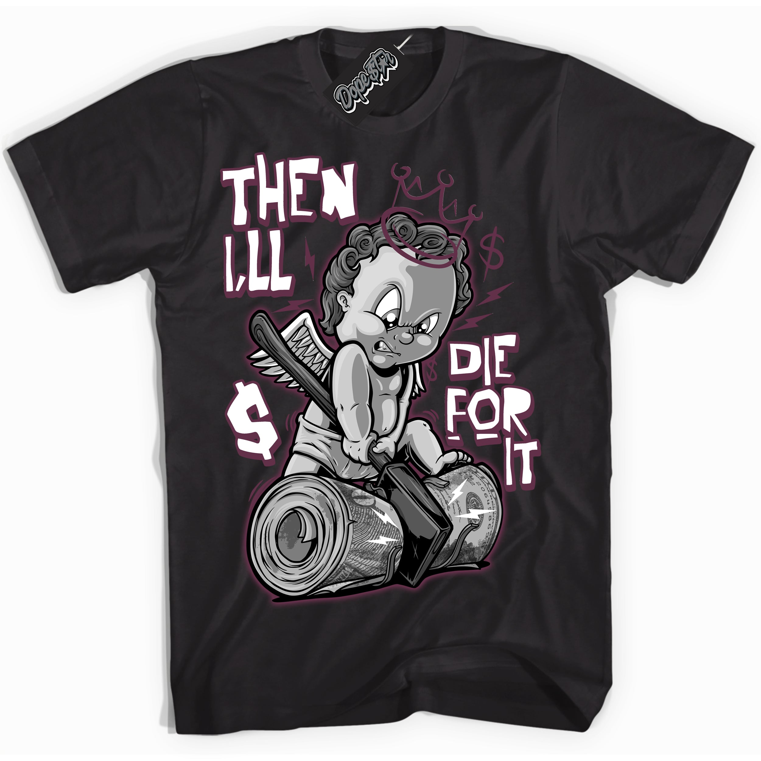 Cool Black Shirt with “Then I'll” design that perfectly matches White Viotech Dunks.