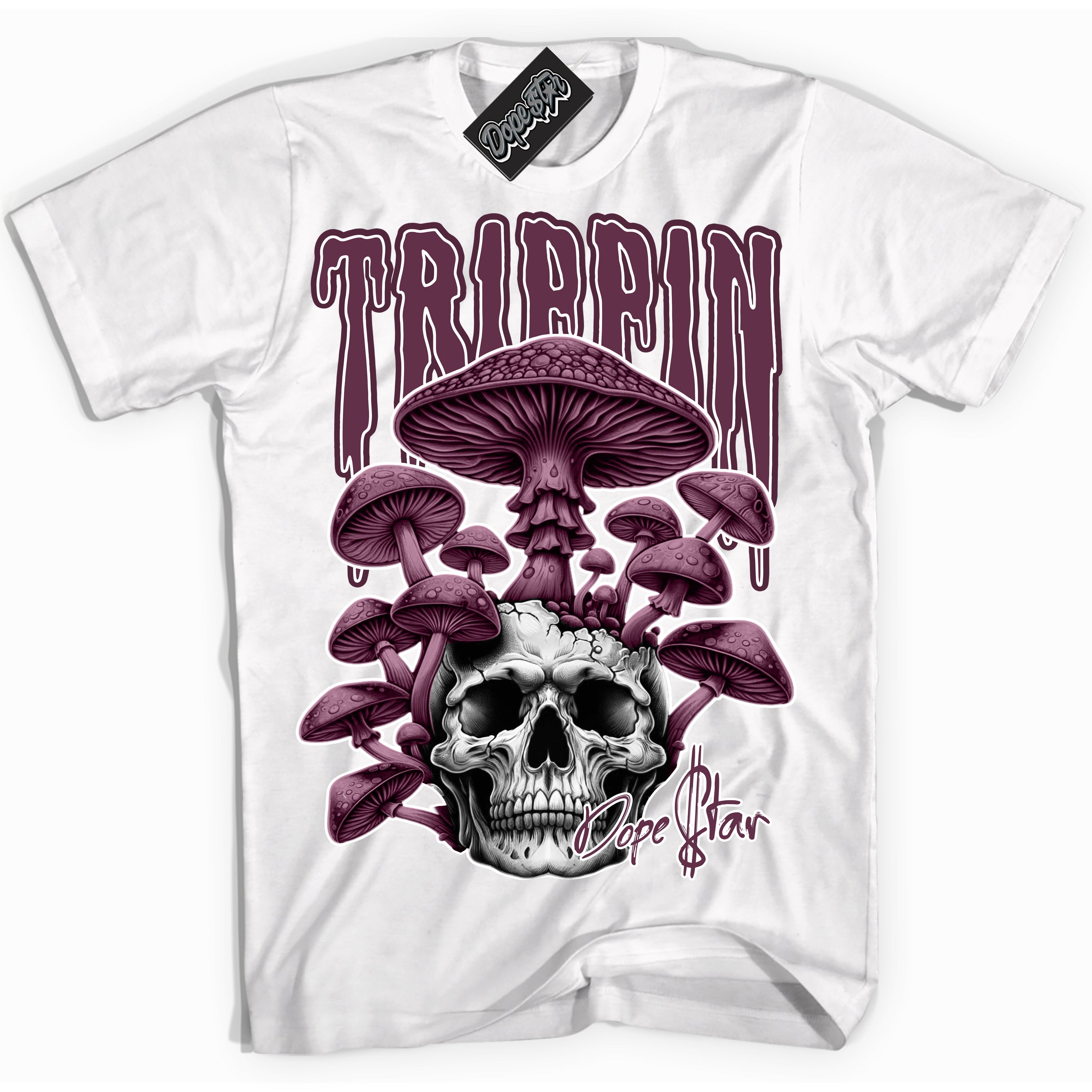 Cool White Shirt with “Trippin” design that perfectly matches White Viotech Dunks.