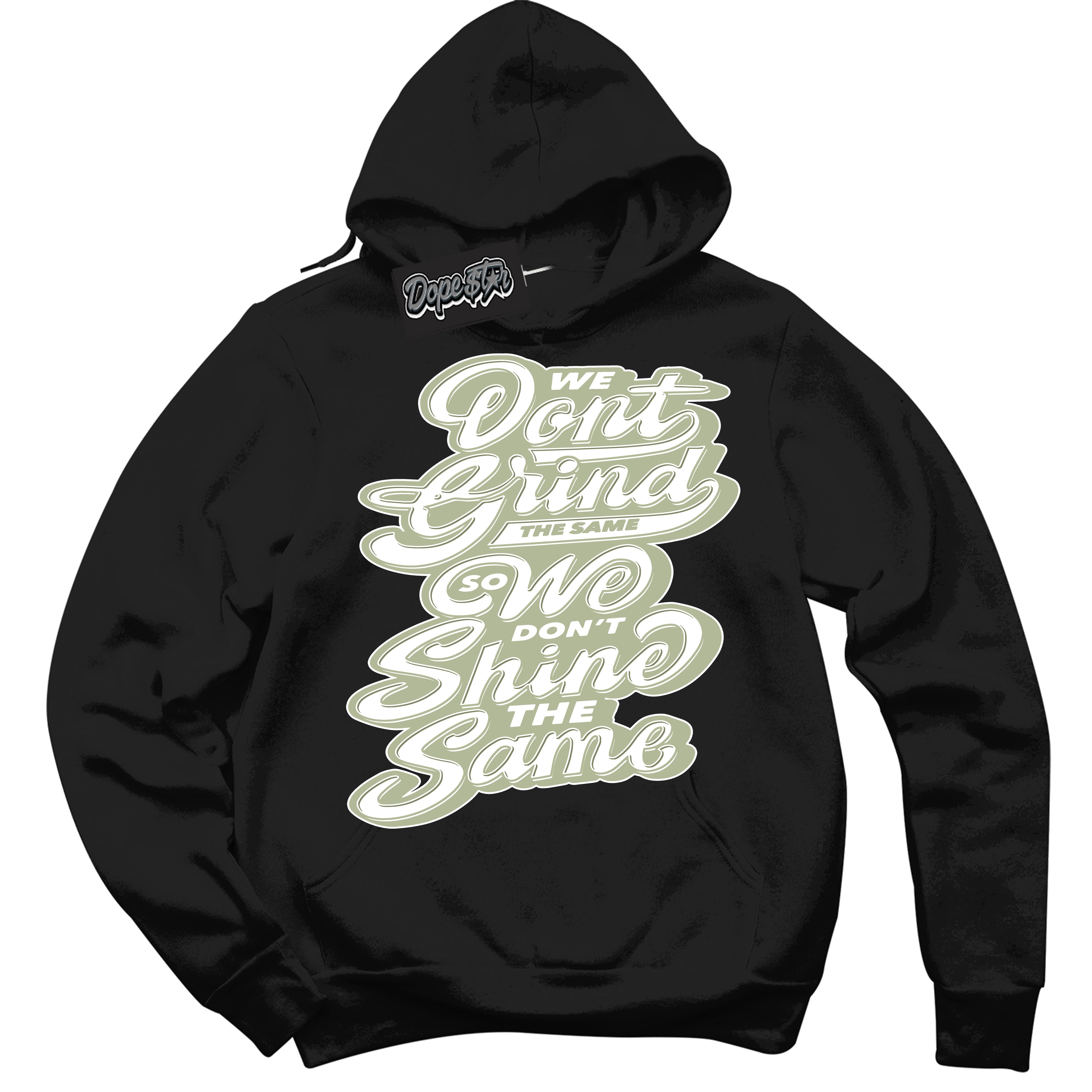 Cool Black Hoodie with “ Grind Shine ”  design that Perfectly Matches Next Nature Olive Aura Dunks.
