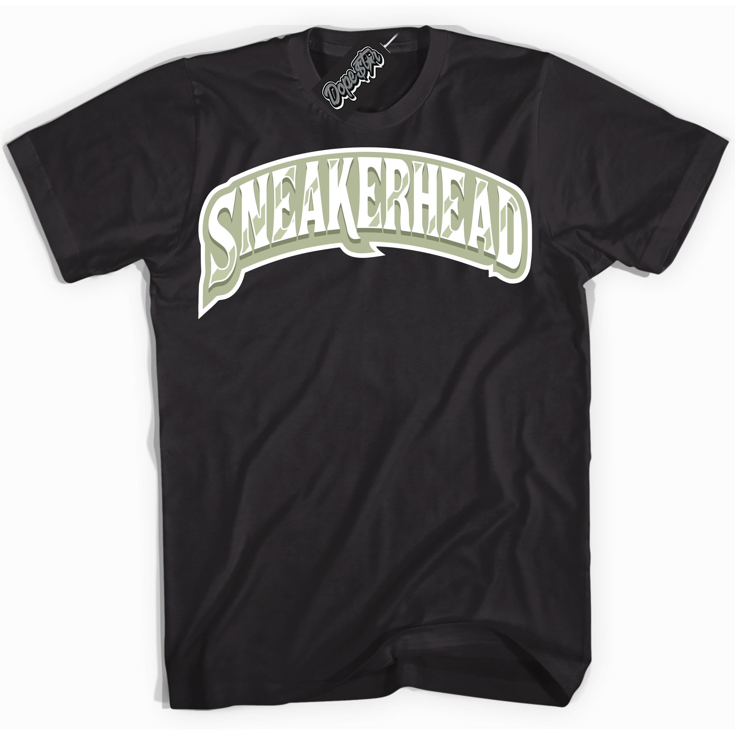 Cool Black Shirt with “ Sneakerhead ” design that perfectly matches Next Nature Olive Aura Dunks.
