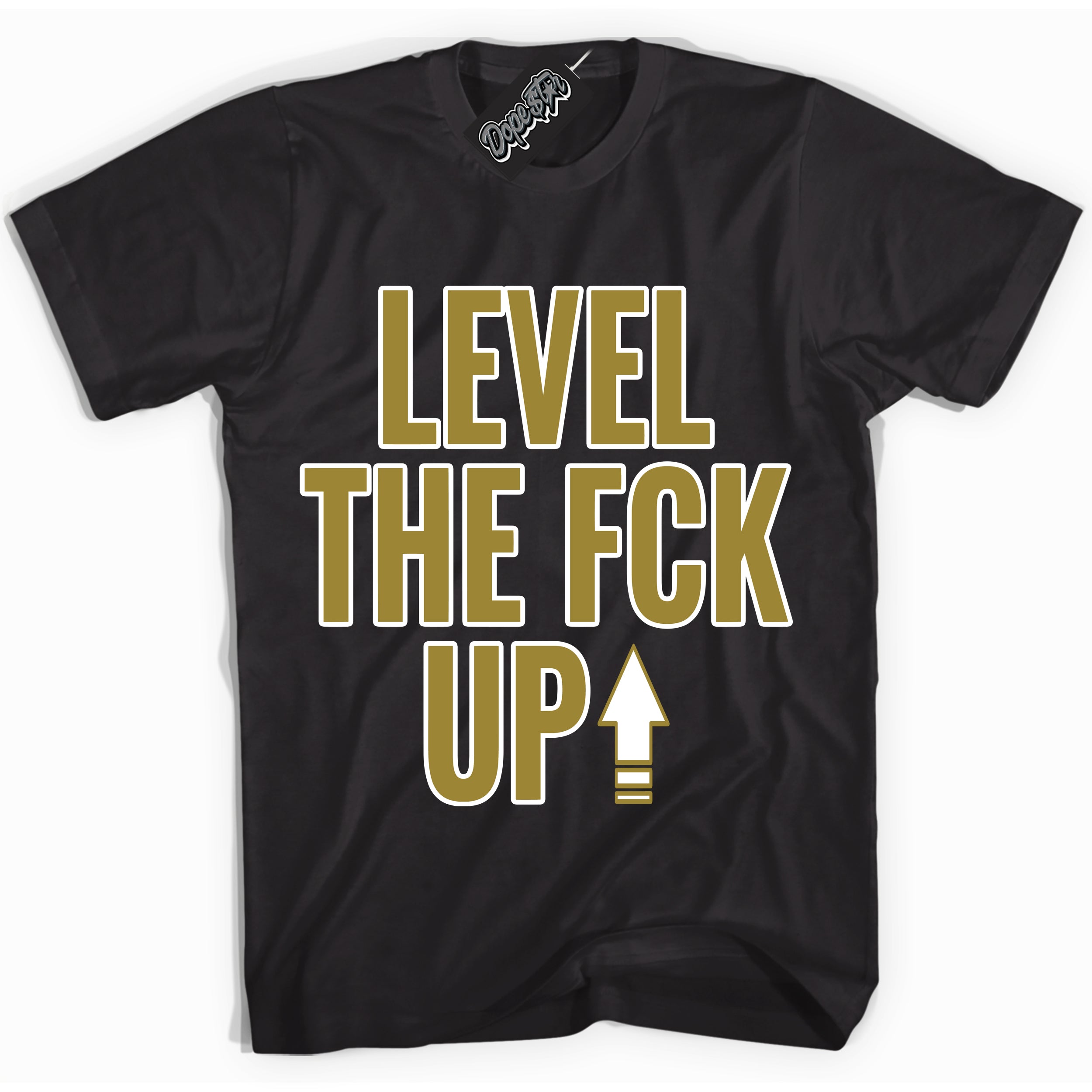 Cool Black Shirt with “ Level The Fck Up ” design that perfectly matches Pacific Moss Dunks.
