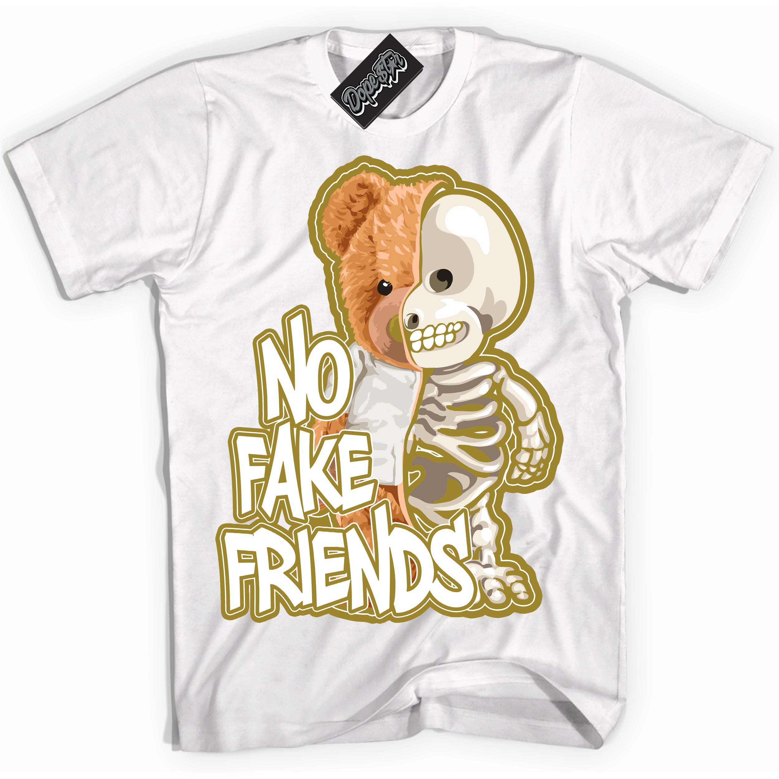 Cool White Shirt with “ No Fake Friends ” design that perfectly matches Pacific Moss Dunks.
