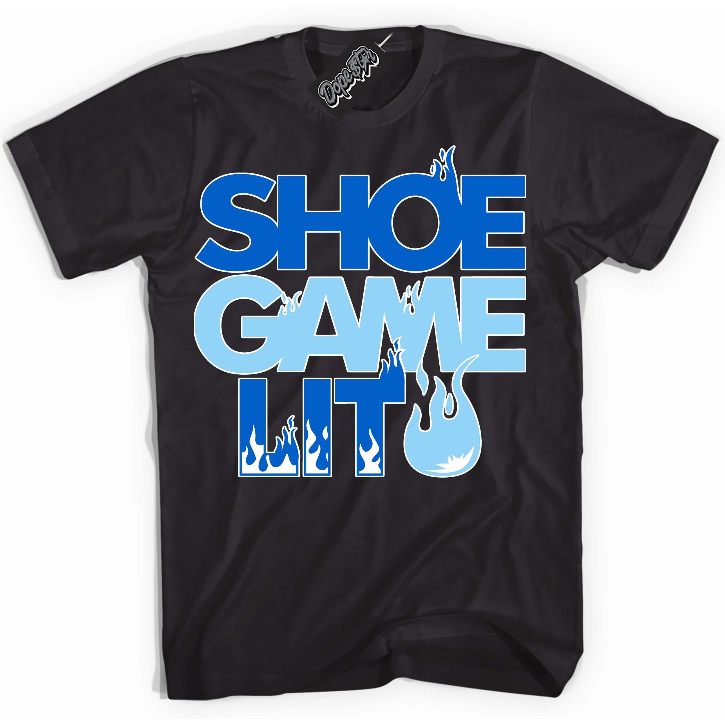 Cool Black Shirt with “ Shoe Game Lit ” design that perfectly matches Argon Sneakers.