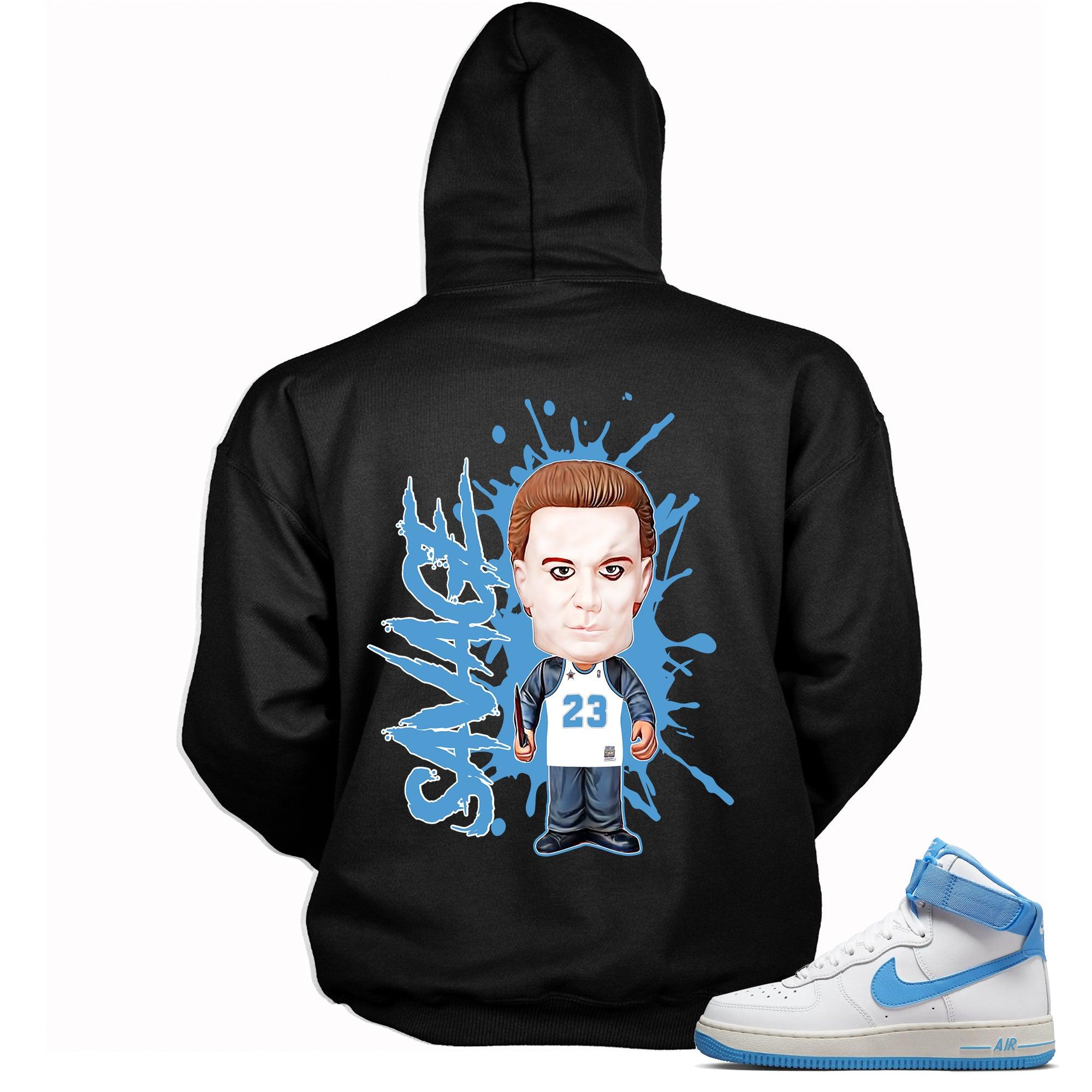 NIKE Air Force 1s High White University Blue Hoodie Savage - Sneaker Shirts Outlet