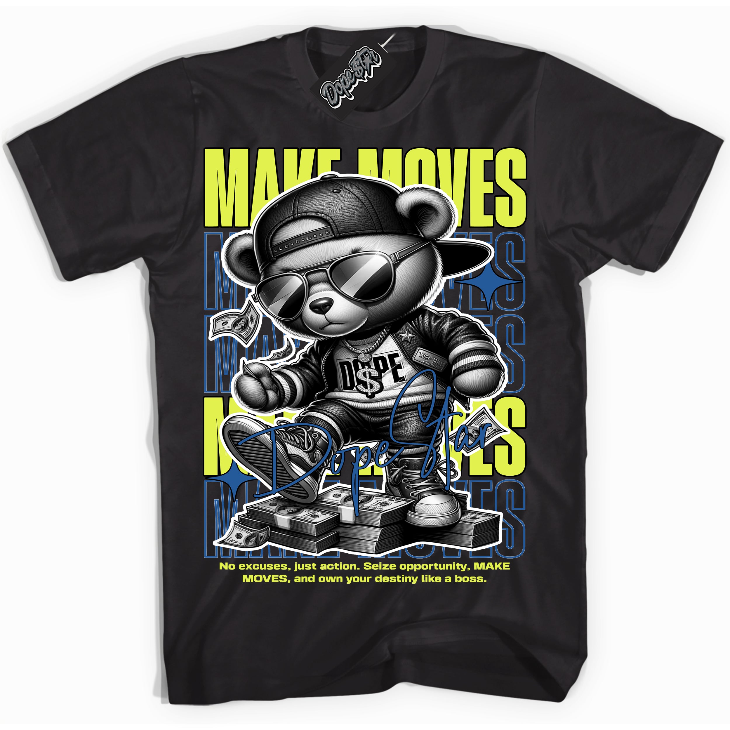 Cool Black Shirt with “ Makin Moves” design that perfectly matches 86 Air Max Day 1s Sneakers.