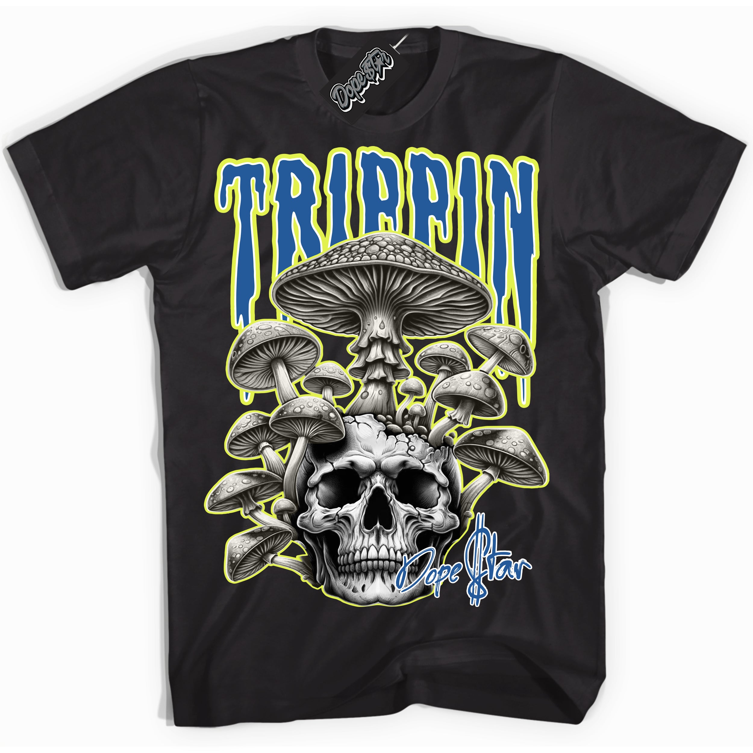 Cool Black Shirt with “Trippin” design that perfectly matches the '86 Air Max Day 1s Sneakers.