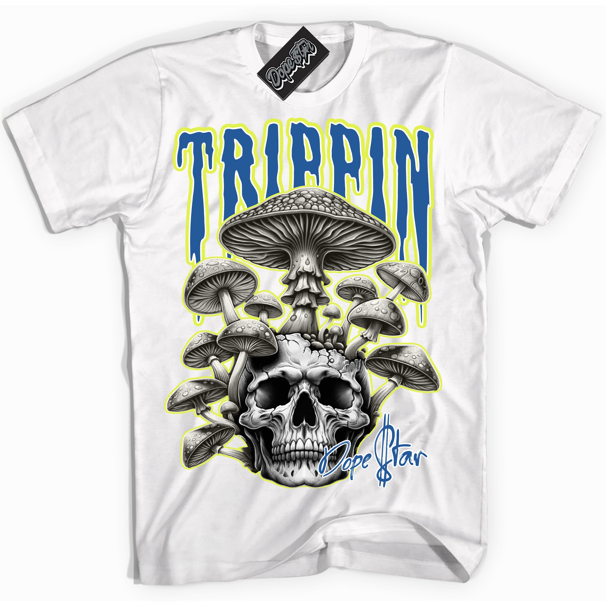 Cool White Shirt with “Trippin” design that perfectly matches the '86 Air Max Day 1s Sneakers.