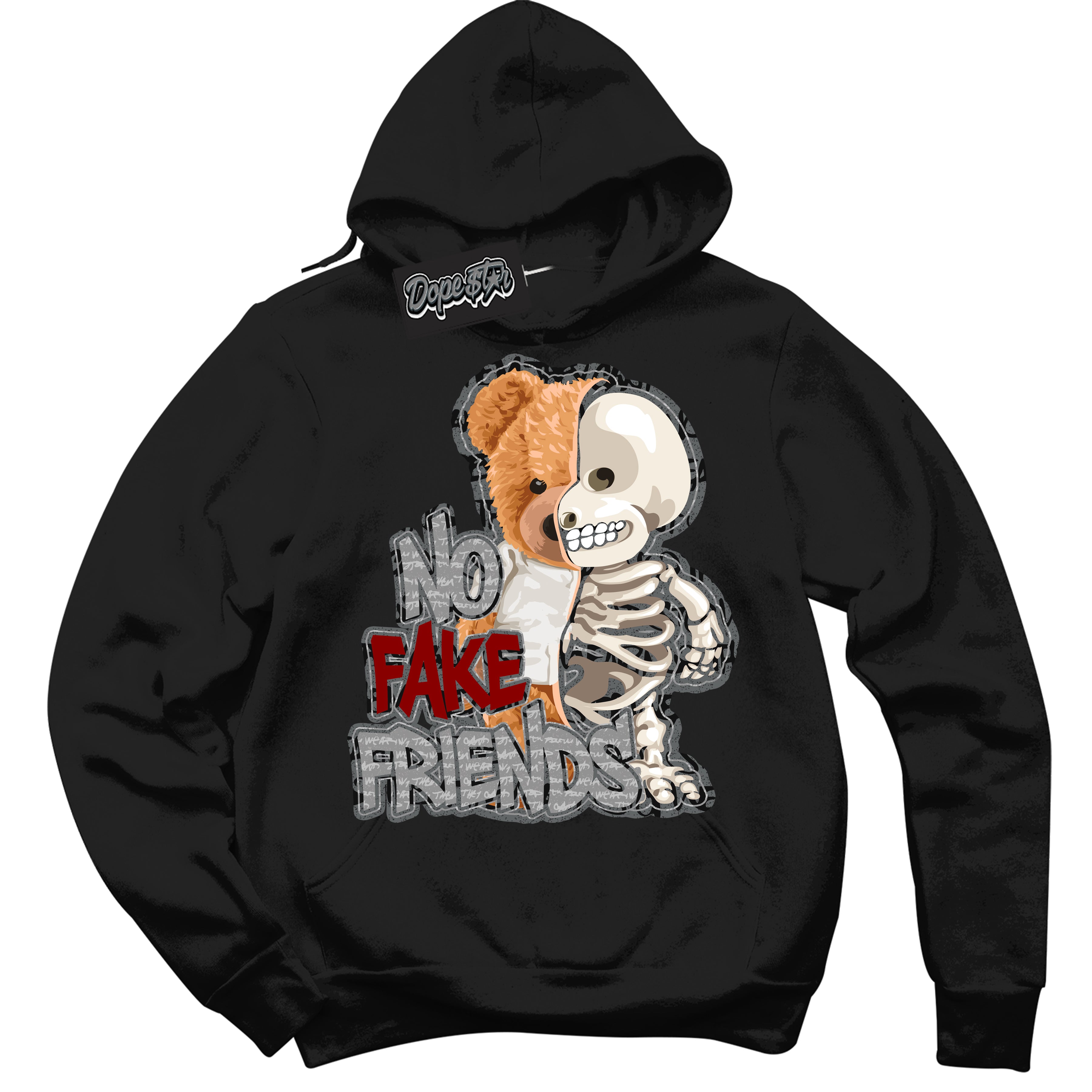 Cool Black Hoodie with “ No Fake Friends ”  design that Perfectly Matches Rebellionaire 1s Sneakers.