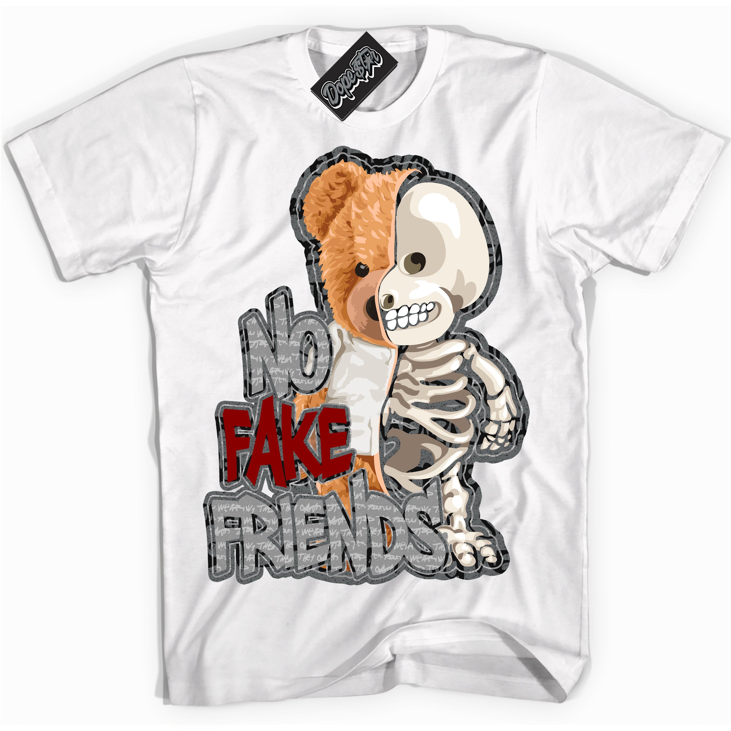 Cool White Shirt with “ No Fake Friends ” design that perfectly matches Rebellionaire 1s Sneakers.