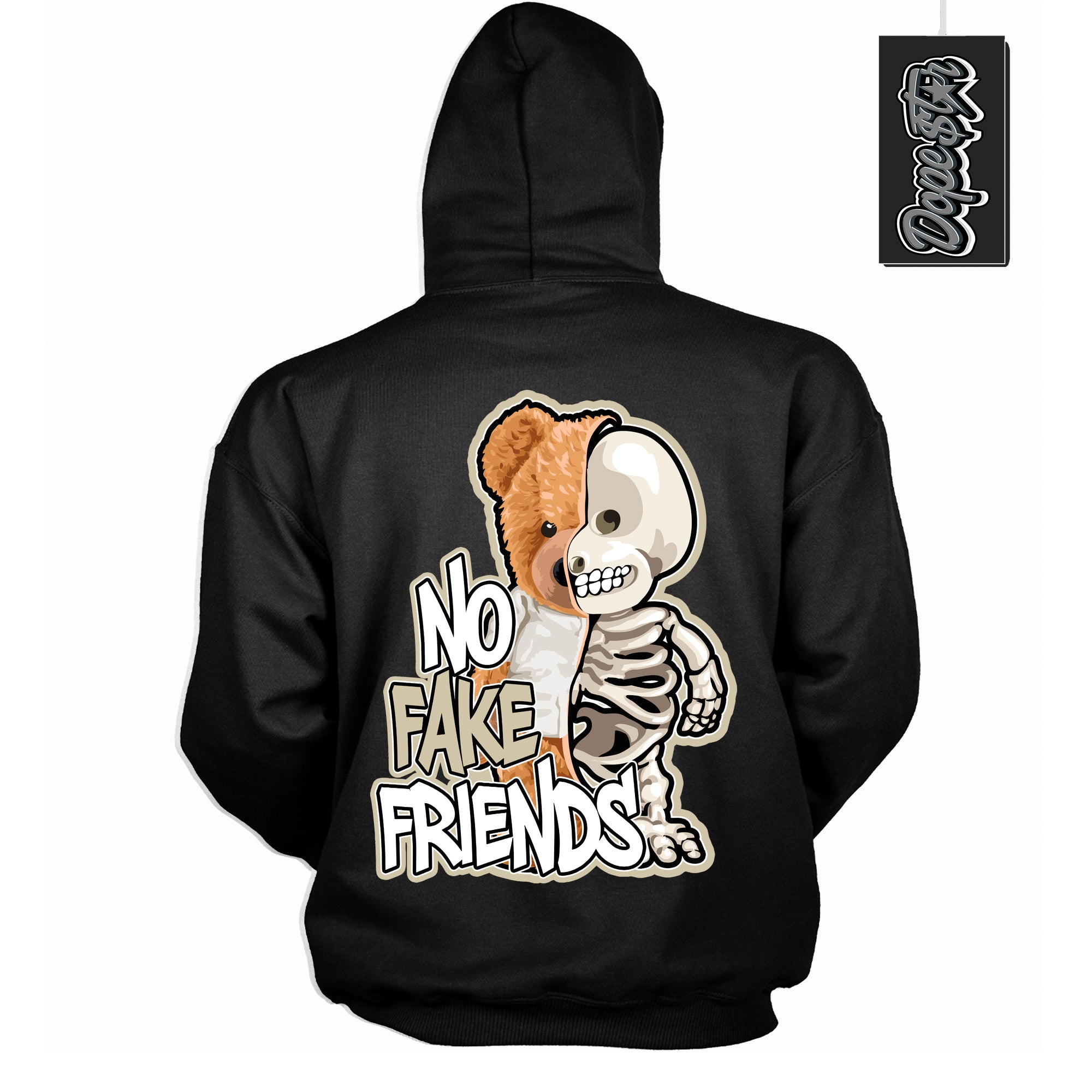 Cool Black Hoodie with “ No Fake Friends ”  design that Perfectly Matches  Gratitude 11s Sneakers.