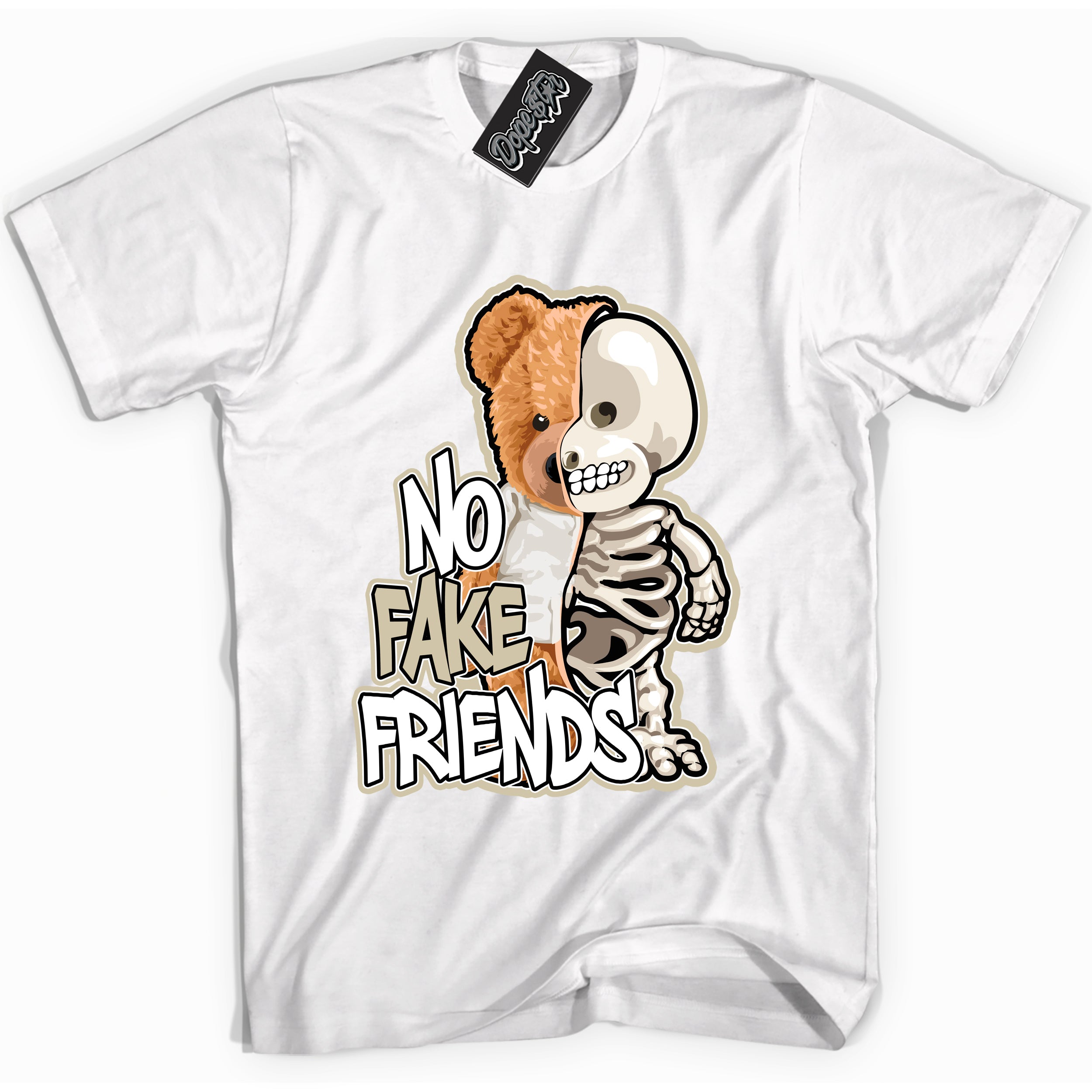 Cool White Shirt with “ No Fake Friends” design that perfectly matches Gratitude 11s Sneakers.