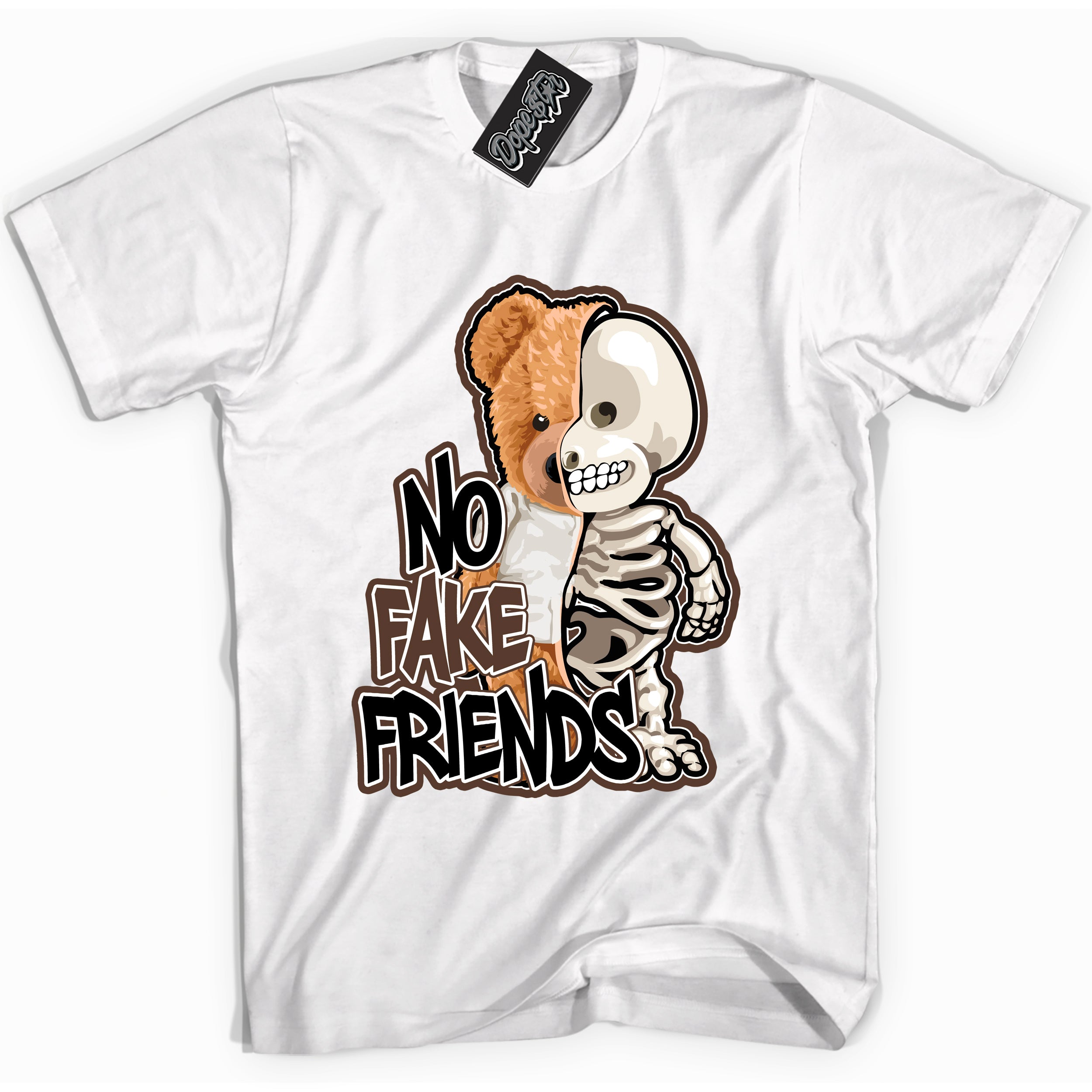 Cool White graphic tee with “ No Fake Friends ” design, that perfectly matches Palomino 1s sneakers 