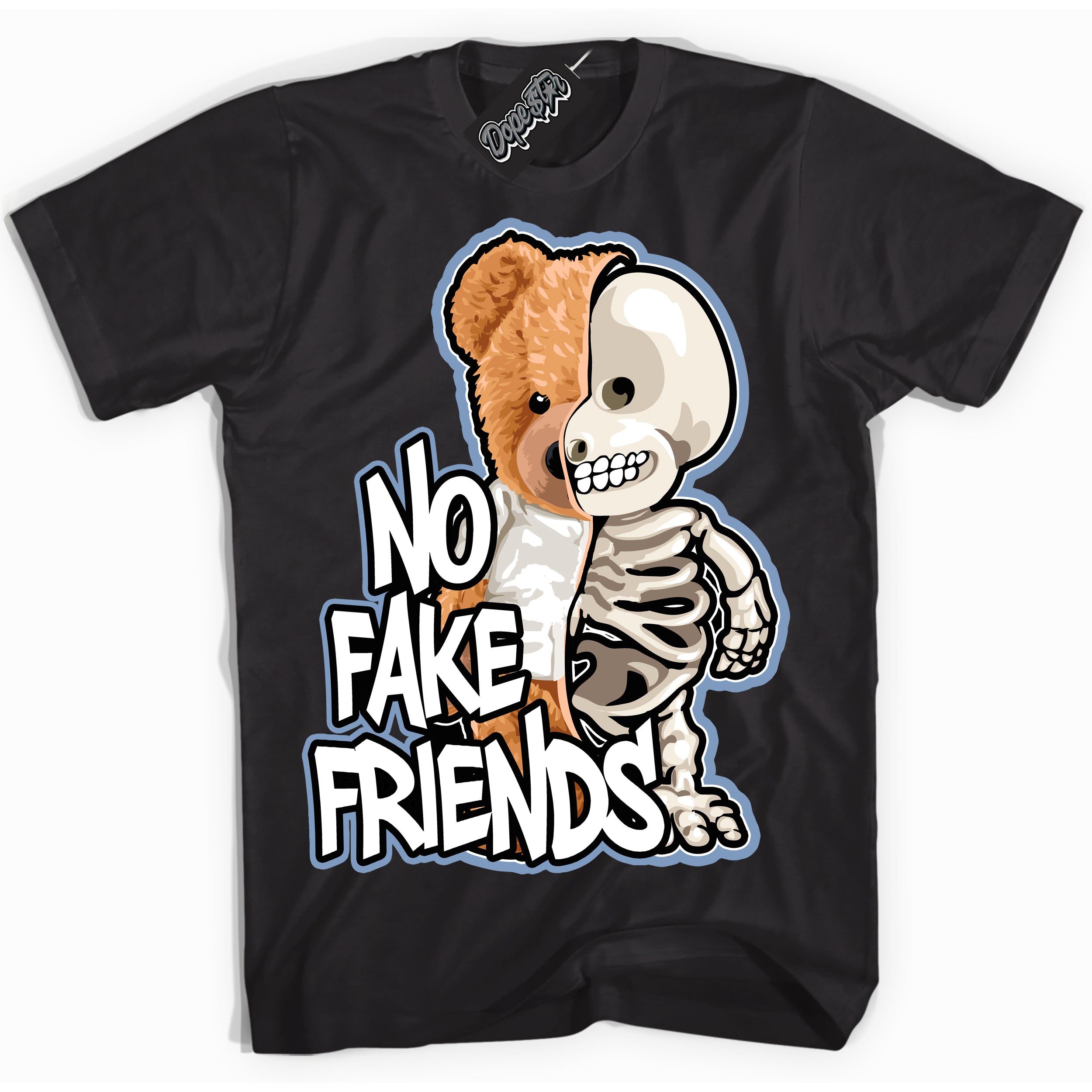 Cool Black Shirt with “ No Fake Friends” design that perfectly matches Reverse Oreo 6s Sneakers.