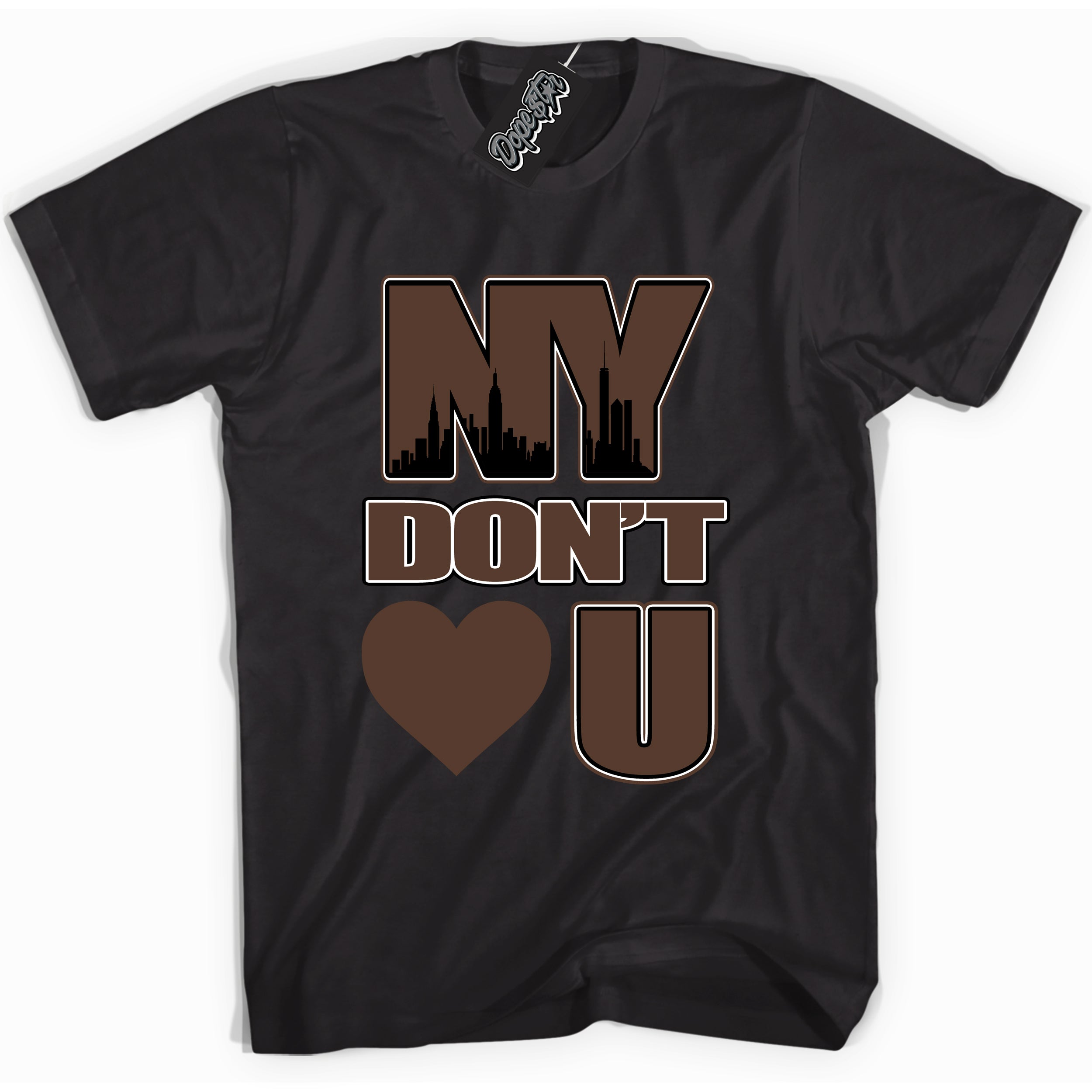 Cool Black graphic tee with “ NY Don't Love You ” design, that perfectly matches Palomino 1s sneakers 