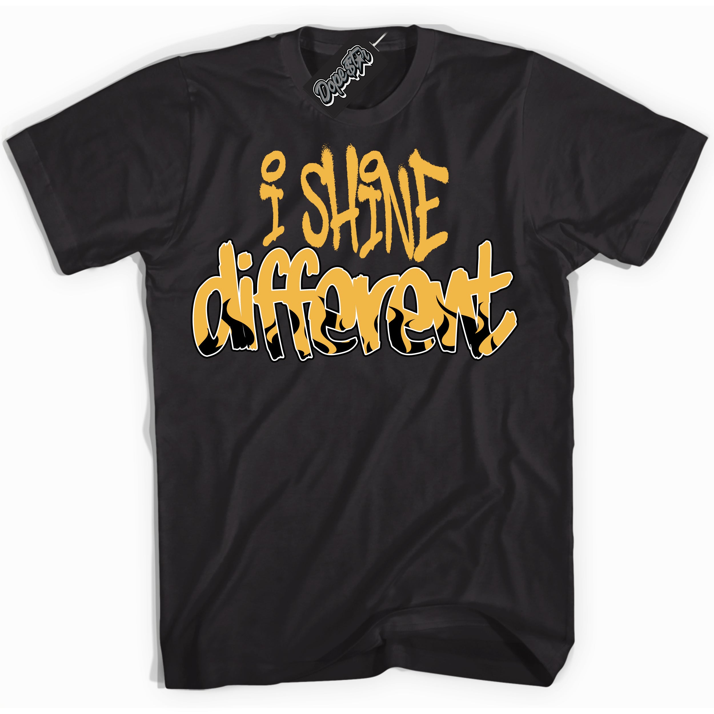 Dunk High Wu-Tang 'I Shine Different' Shirt - Black Streetwear Mockup | Sneakerhead T-Shirt Matching Dunk High Wu-Tang | Limited Edition Urban Streetwear for Sneaker Matching OOTD | Outfits that pair perfectly with your ND High Wu-Tang | Sneakerhead Fashion Must-Have Apparel for Men and Women.