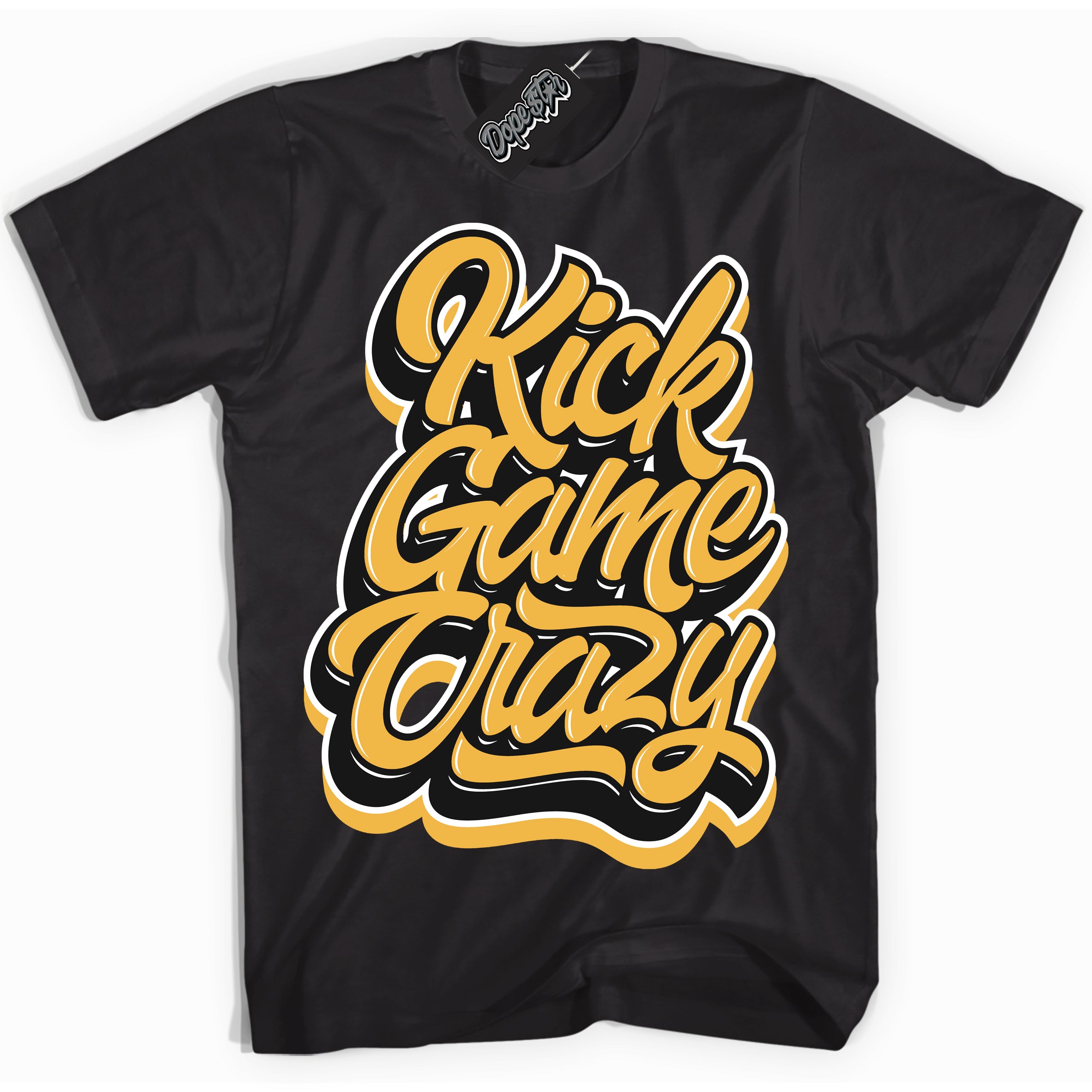 Nike Dunk High Wu-Tang 'Kick Game Crazy' Shirt - Black Streetwear Mockup | Sneakerhead T-Shirt Matching Nike Dunk High Wu-Tang | Limited Edition Urban Streetwear for Sneaker Matching OOTD | Outfits that pair perfectly with your ND High Wu-Tang | Sneakerhead Fashion Must-Have Apparel for Men and Women