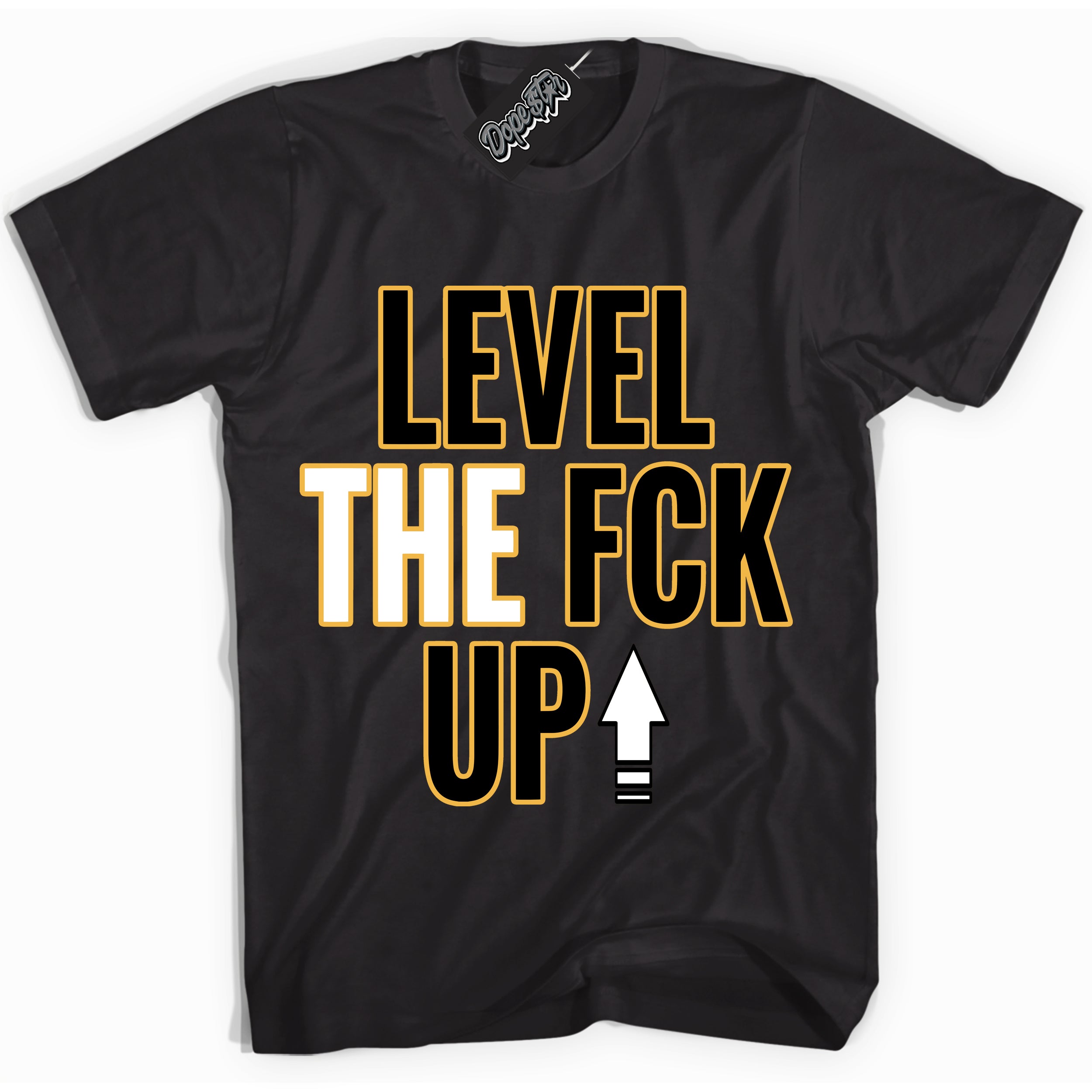 Dunk High Wu-Tang 'Level The Fck Up' Shirt - Black Streetwear Mockup | Sneakerhead T-Shirt Matching Dunk High Wu-Tang | Limited Edition Urban Streetwear for Sneaker Matching OOTD | Outfits that pair perfectly with your ND High Wu-Tang | Sneakerhead Fashion Must-Have Apparel for Men and Women.